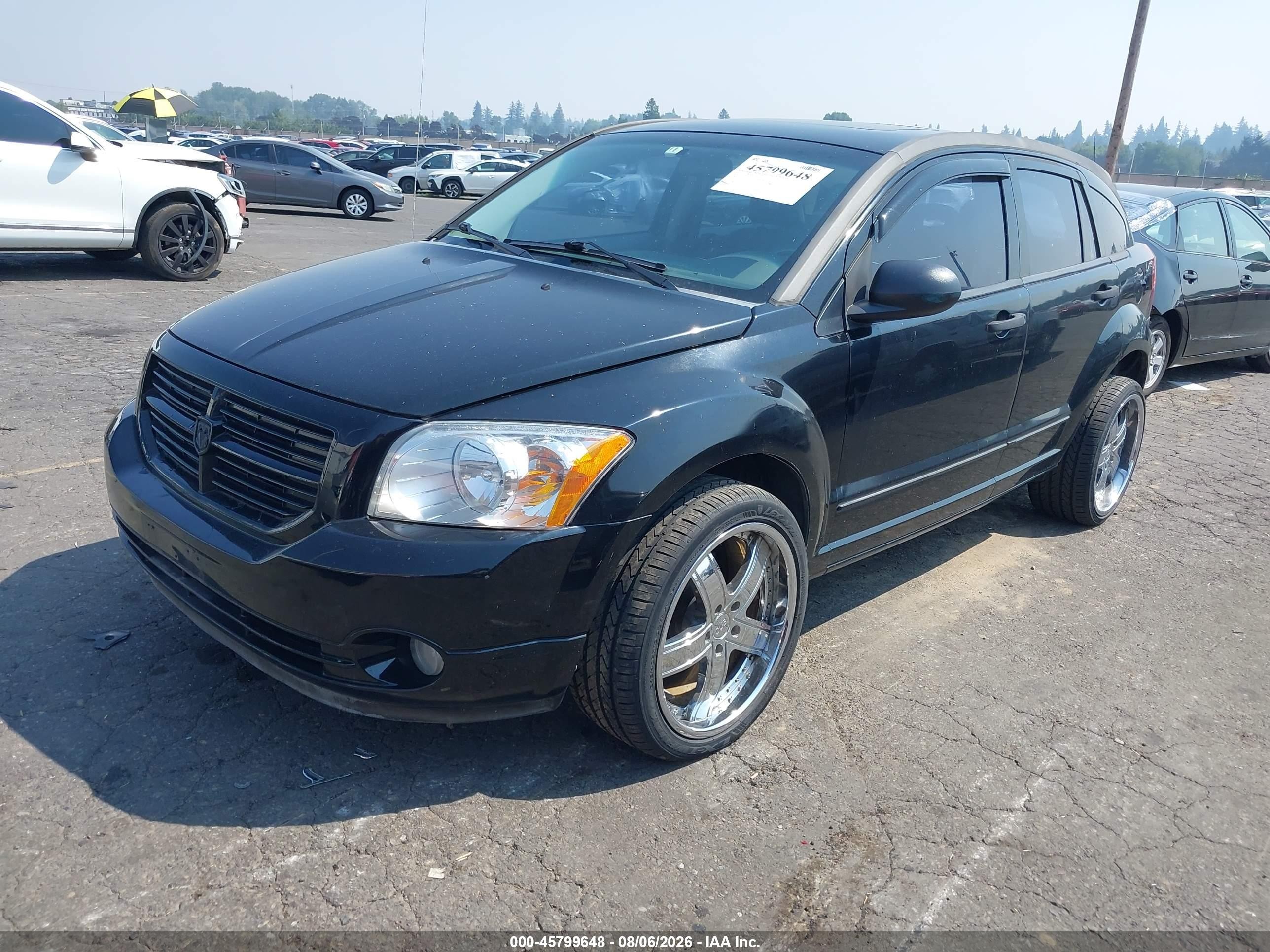2007 Dodge Caliber Sxt Black vin: 1B3HB48B47D104599