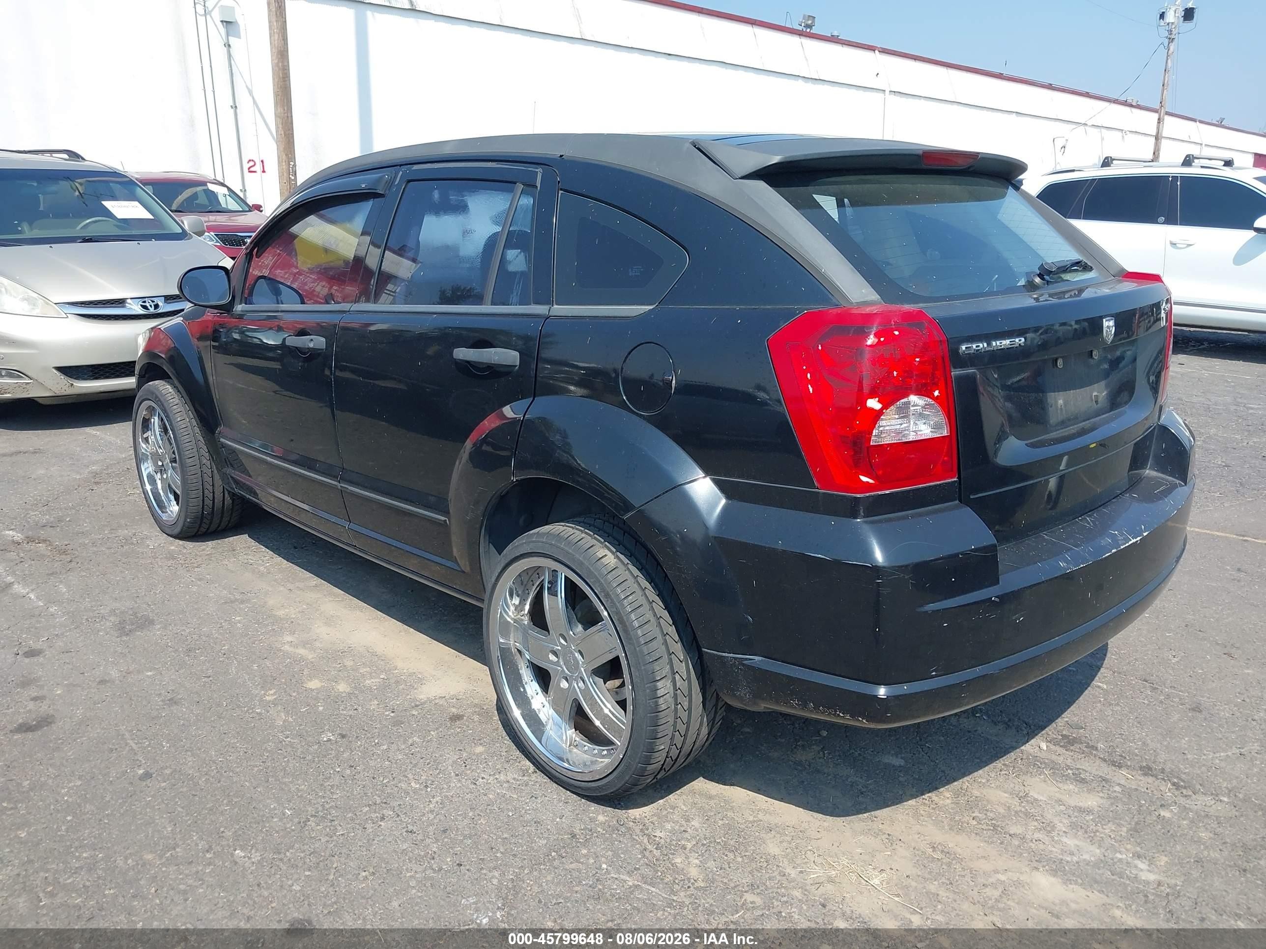 2007 Dodge Caliber Sxt Black vin: 1B3HB48B47D104599