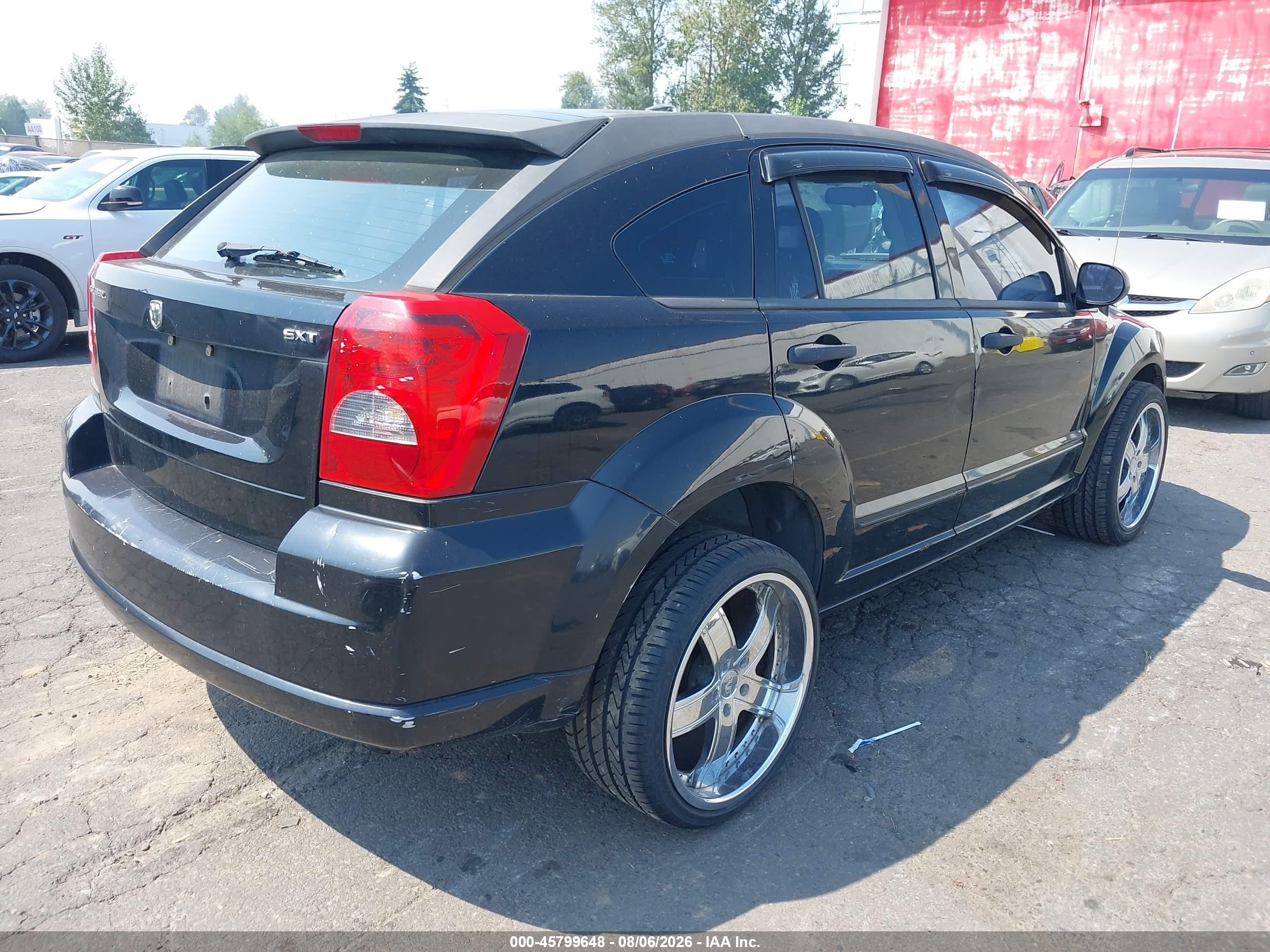 2007 Dodge Caliber Sxt Black vin: 1B3HB48B47D104599