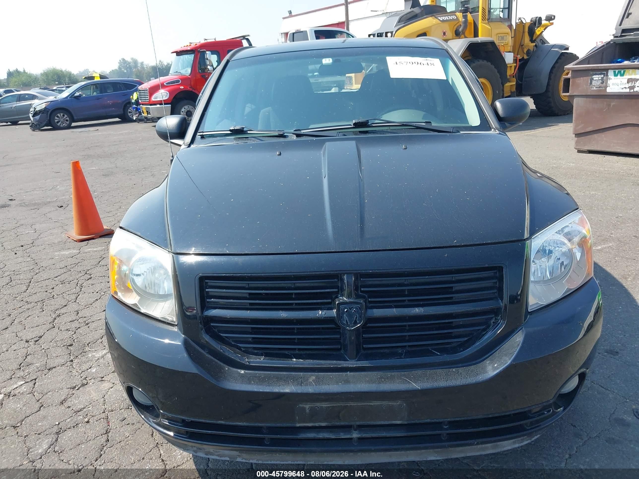 2007 Dodge Caliber Sxt Black vin: 1B3HB48B47D104599