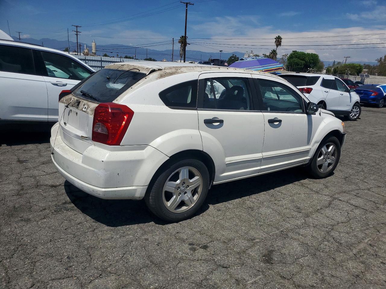 2007 Dodge Caliber Sxt White vin: 1B3HB48B47D108961