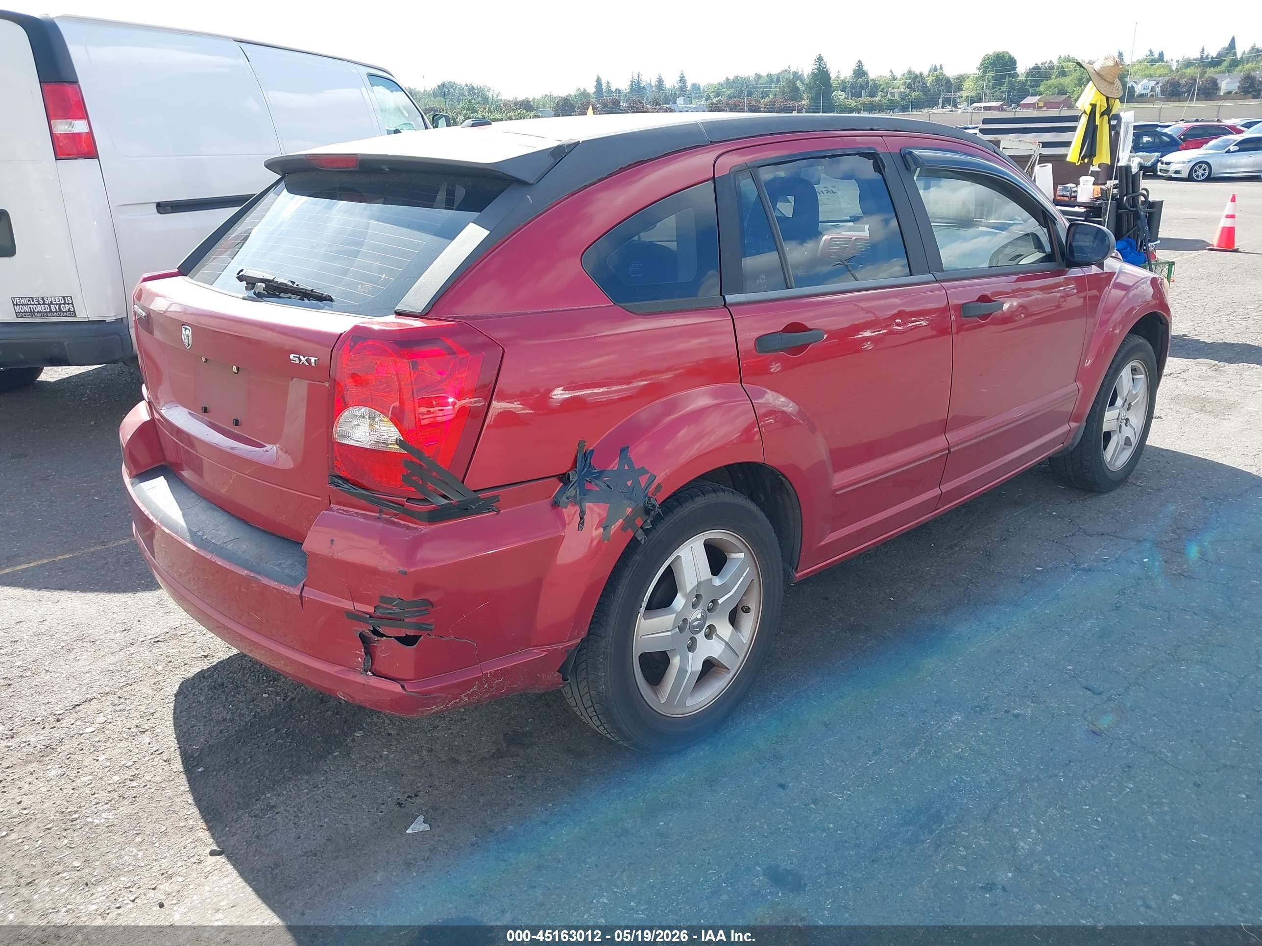2007 Dodge Caliber Sxt Красный vin: 1B3HB48B47D504985