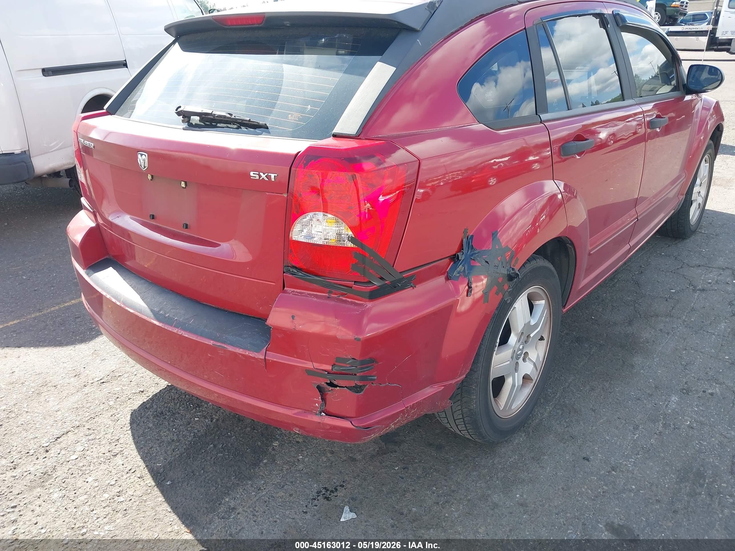 2007 Dodge Caliber Sxt Красный vin: 1B3HB48B47D504985