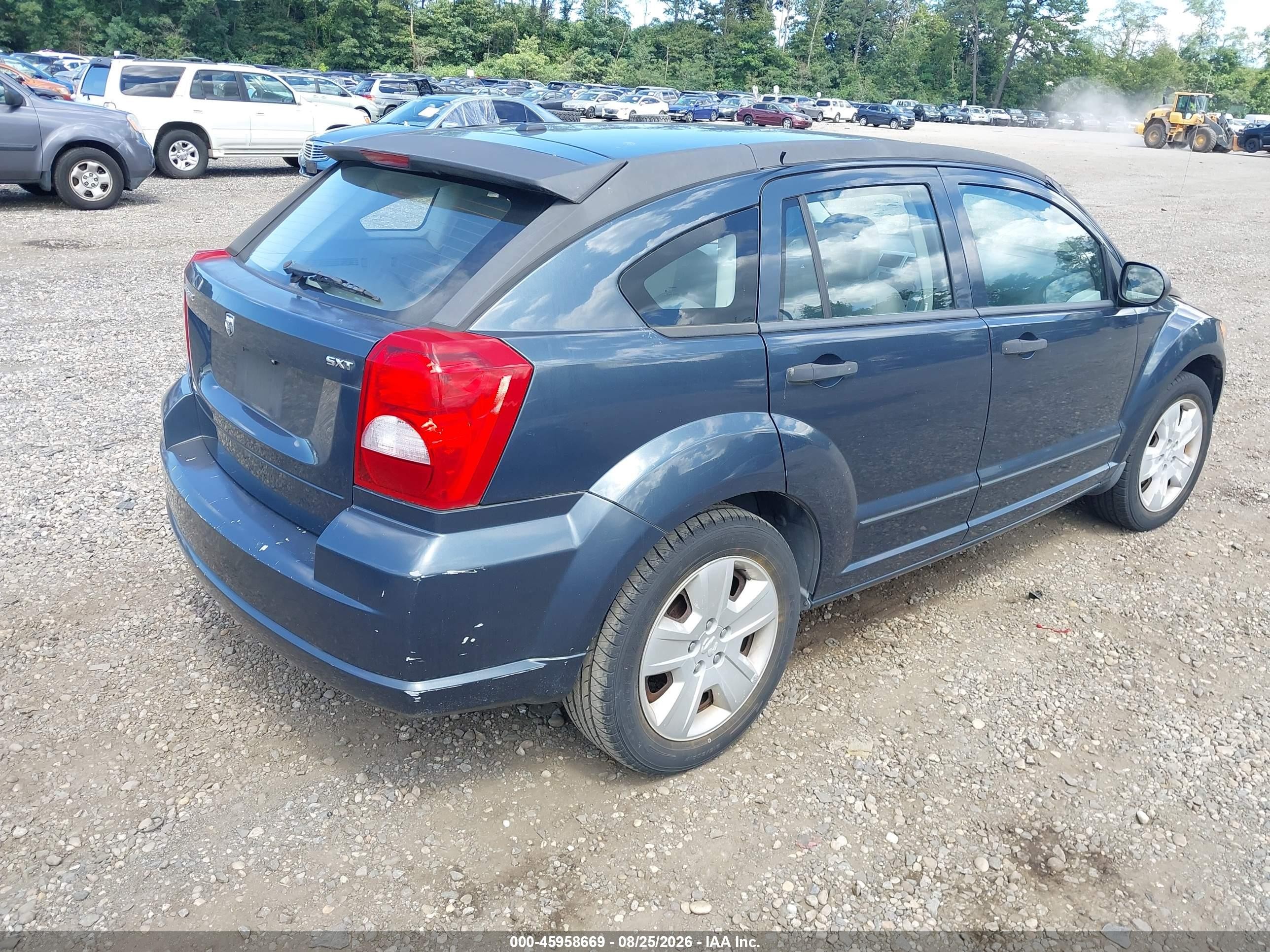 2007 Dodge Caliber Sxt Синий vin: 1B3HB48B57D147509