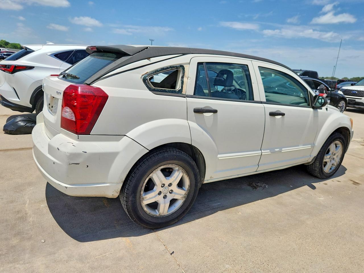2007 Dodge Caliber Sxt White vin: 1B3HB48B67D380993
