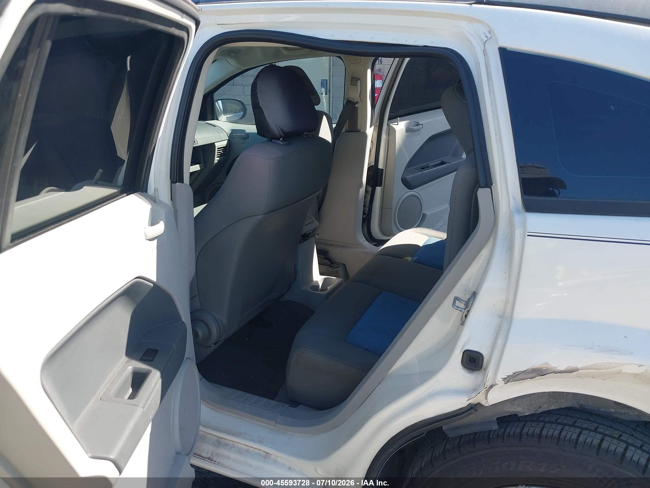 2007 Dodge Caliber Sxt White vin: 1B3HB48B77D109649