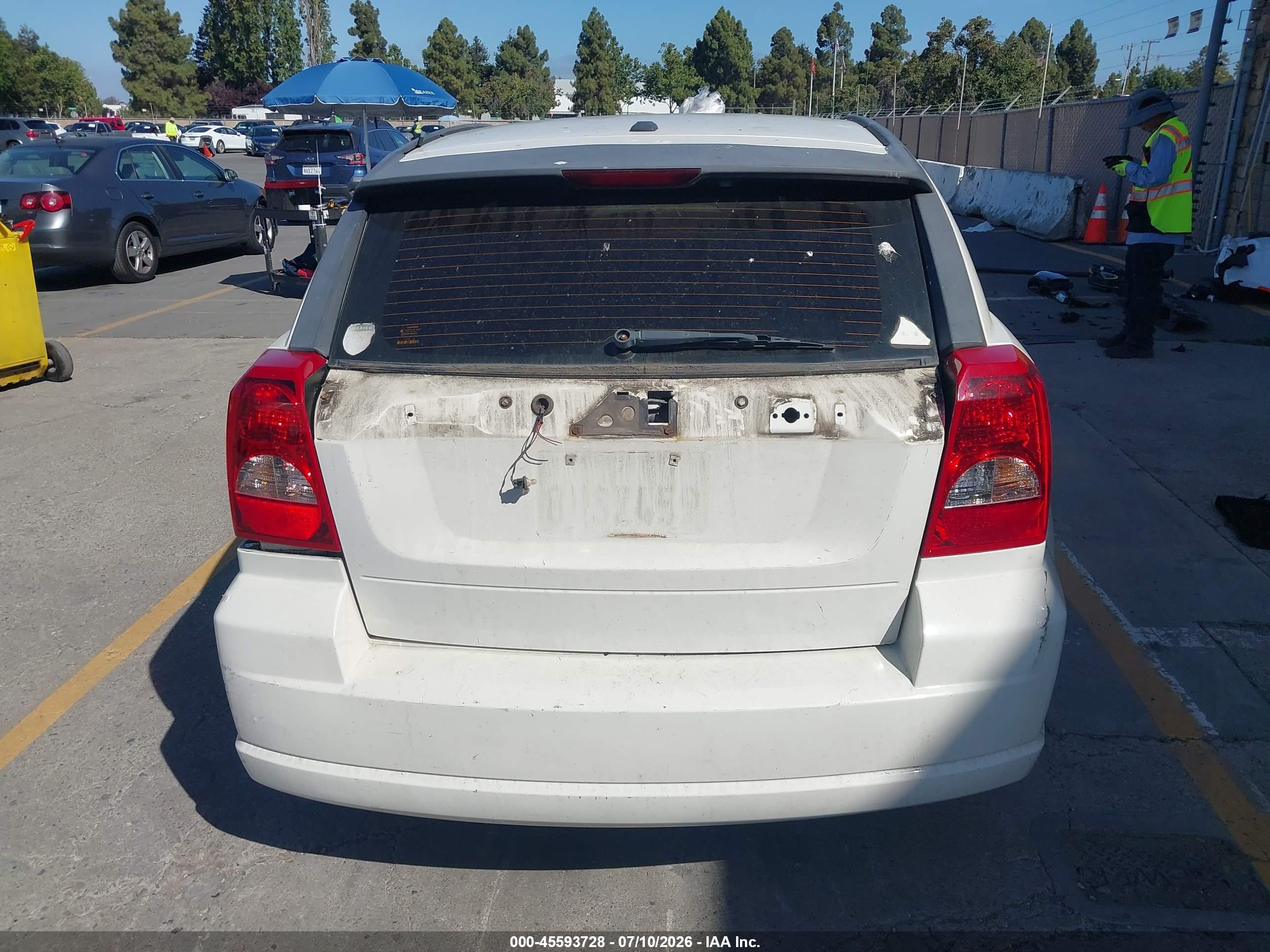 2007 Dodge Caliber Sxt White vin: 1B3HB48B77D109649
