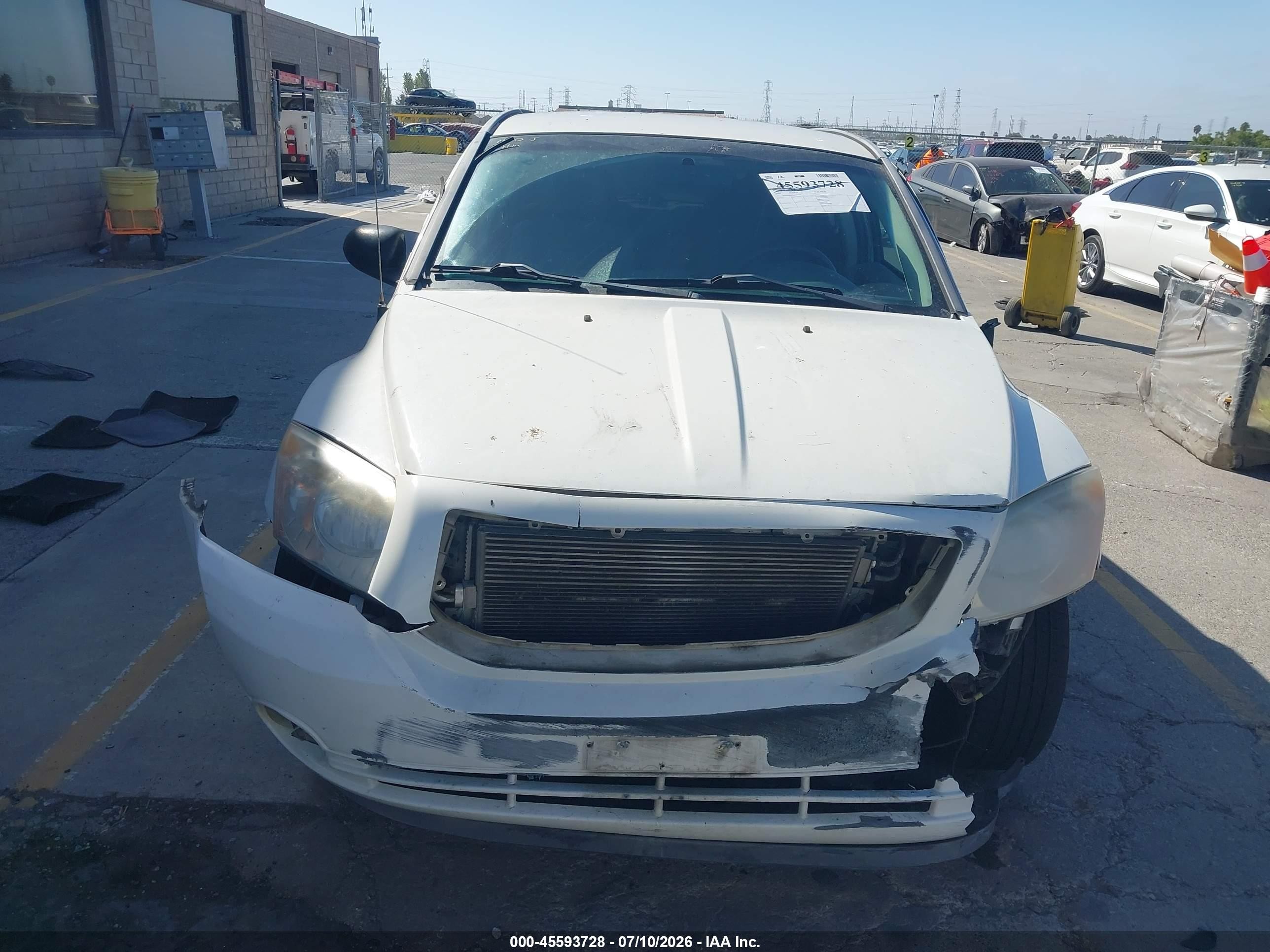 2007 Dodge Caliber Sxt White vin: 1B3HB48B77D109649