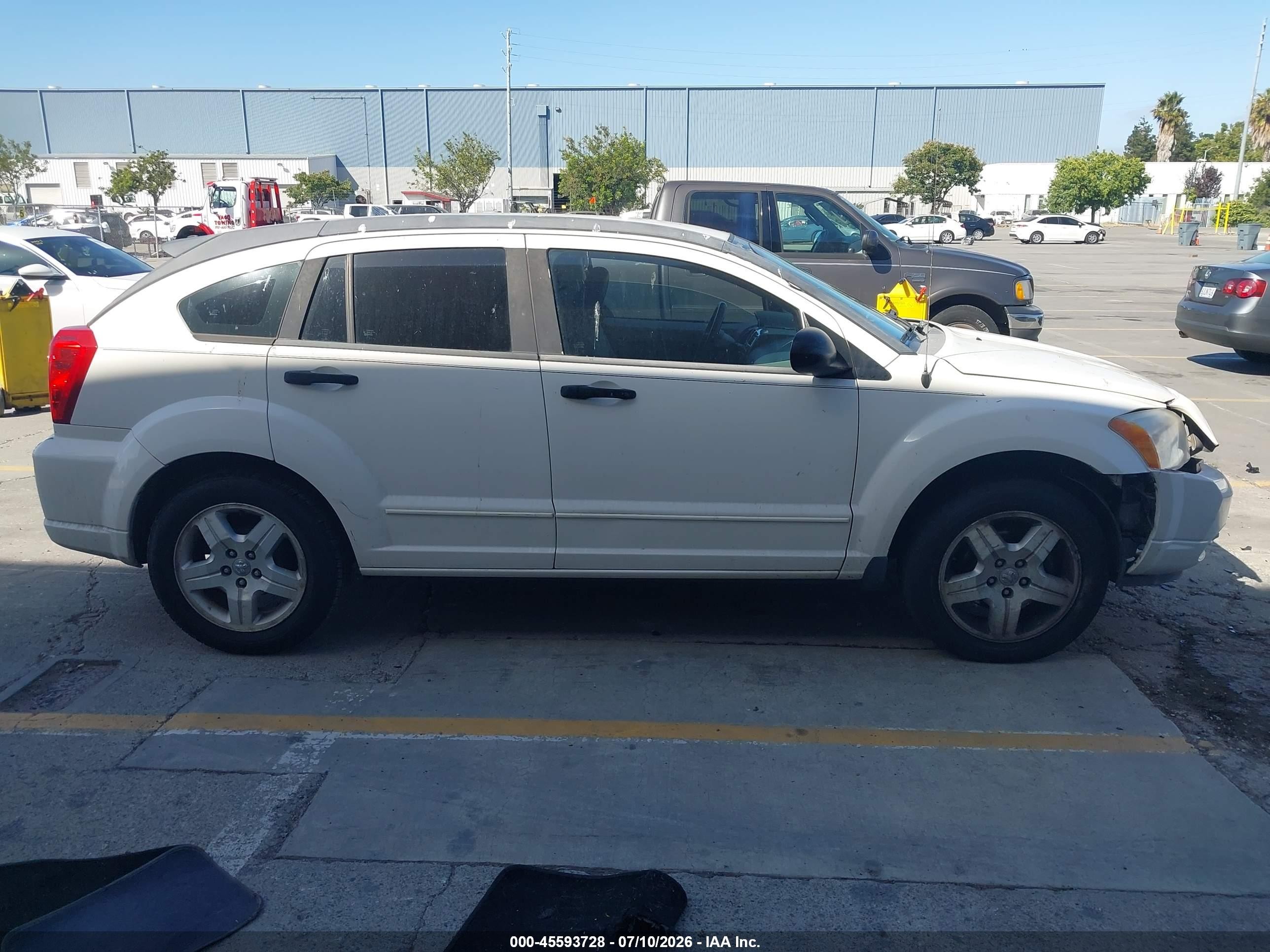 2007 Dodge Caliber Sxt White vin: 1B3HB48B77D109649