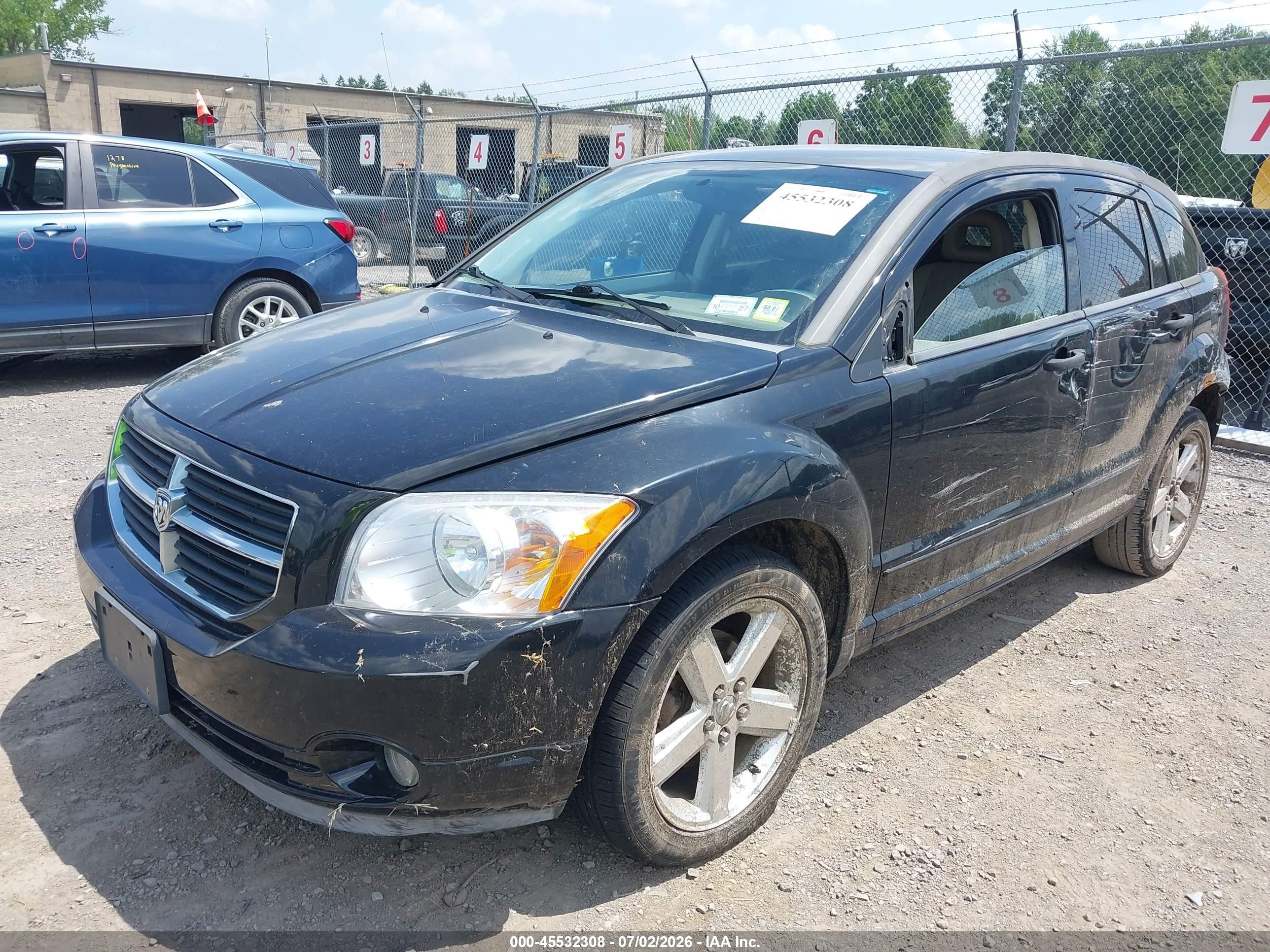 2007 Dodge Caliber Sxt Black vin: 1B3HB48B87D186983