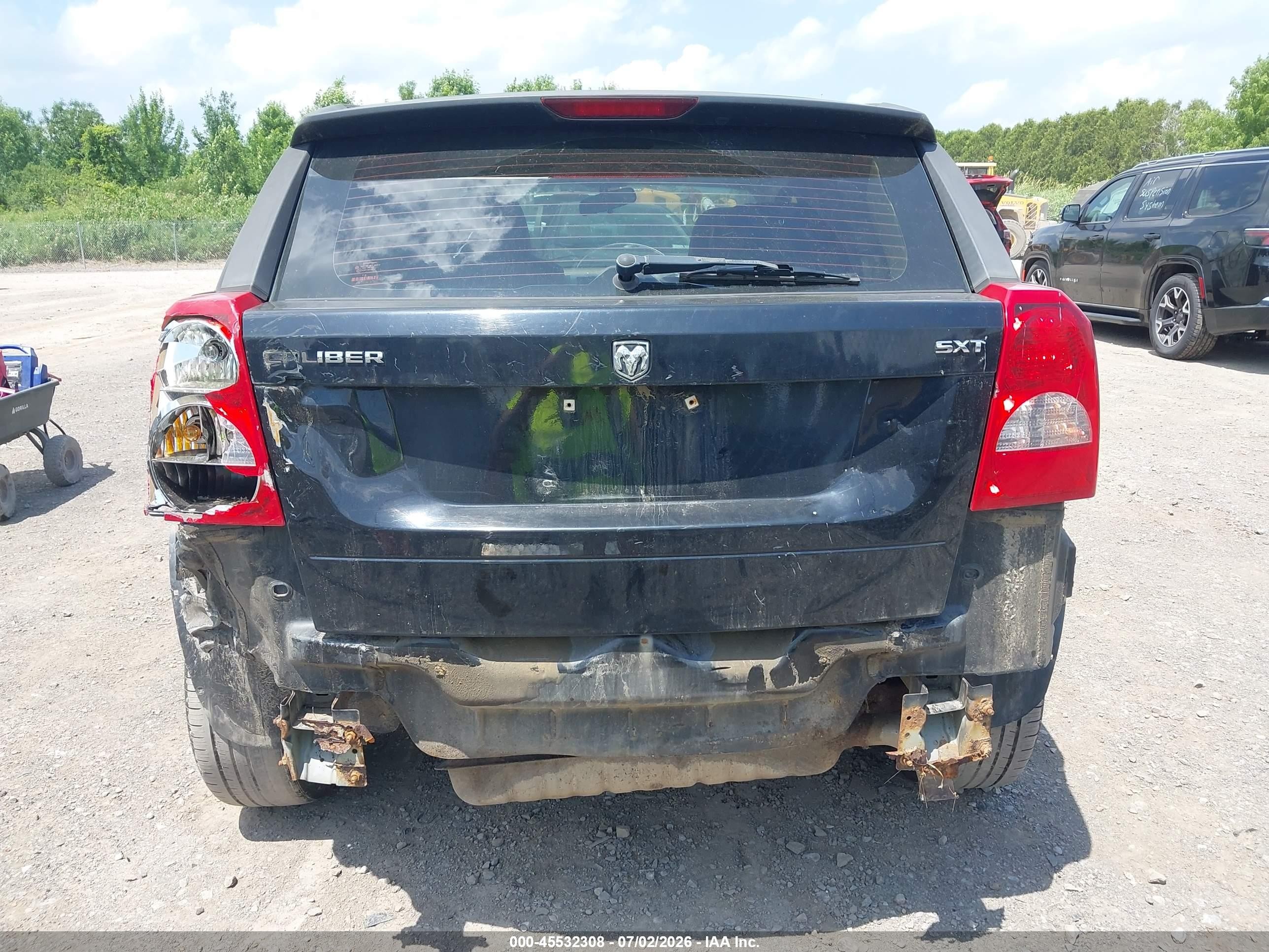 2007 Dodge Caliber Sxt Black vin: 1B3HB48B87D186983