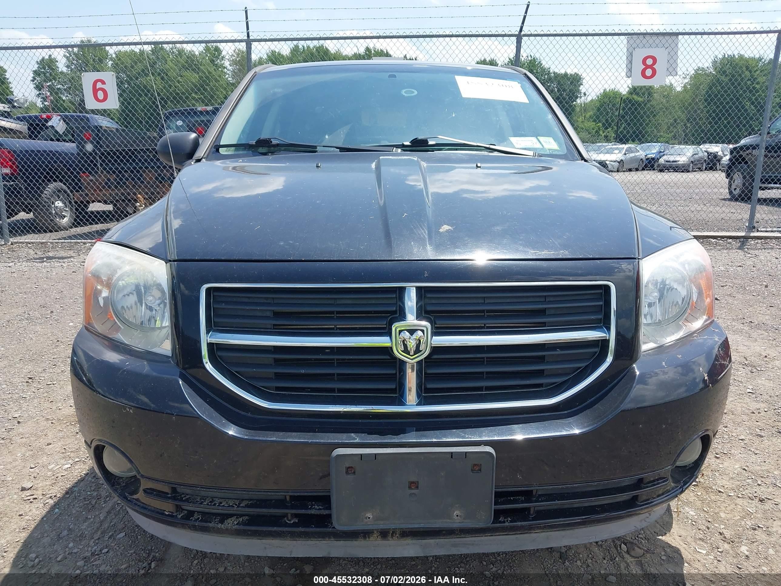 2007 Dodge Caliber Sxt Black vin: 1B3HB48B87D186983