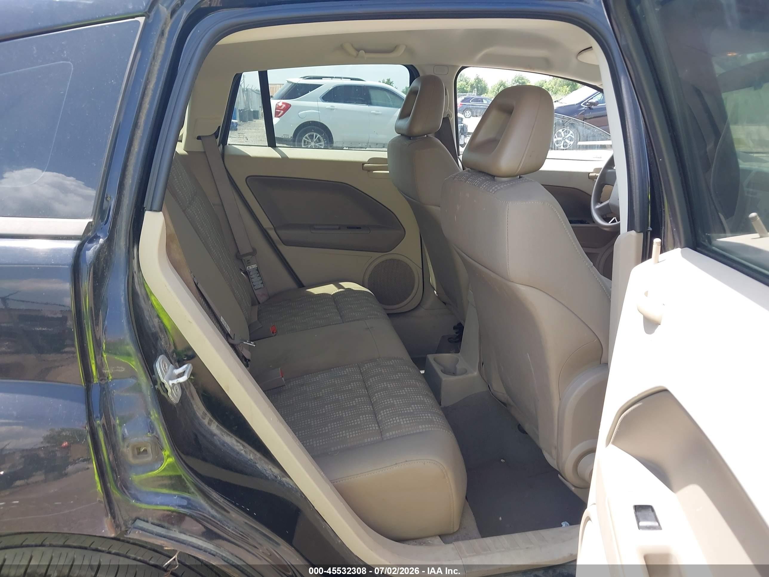 2007 Dodge Caliber Sxt Black vin: 1B3HB48B87D186983