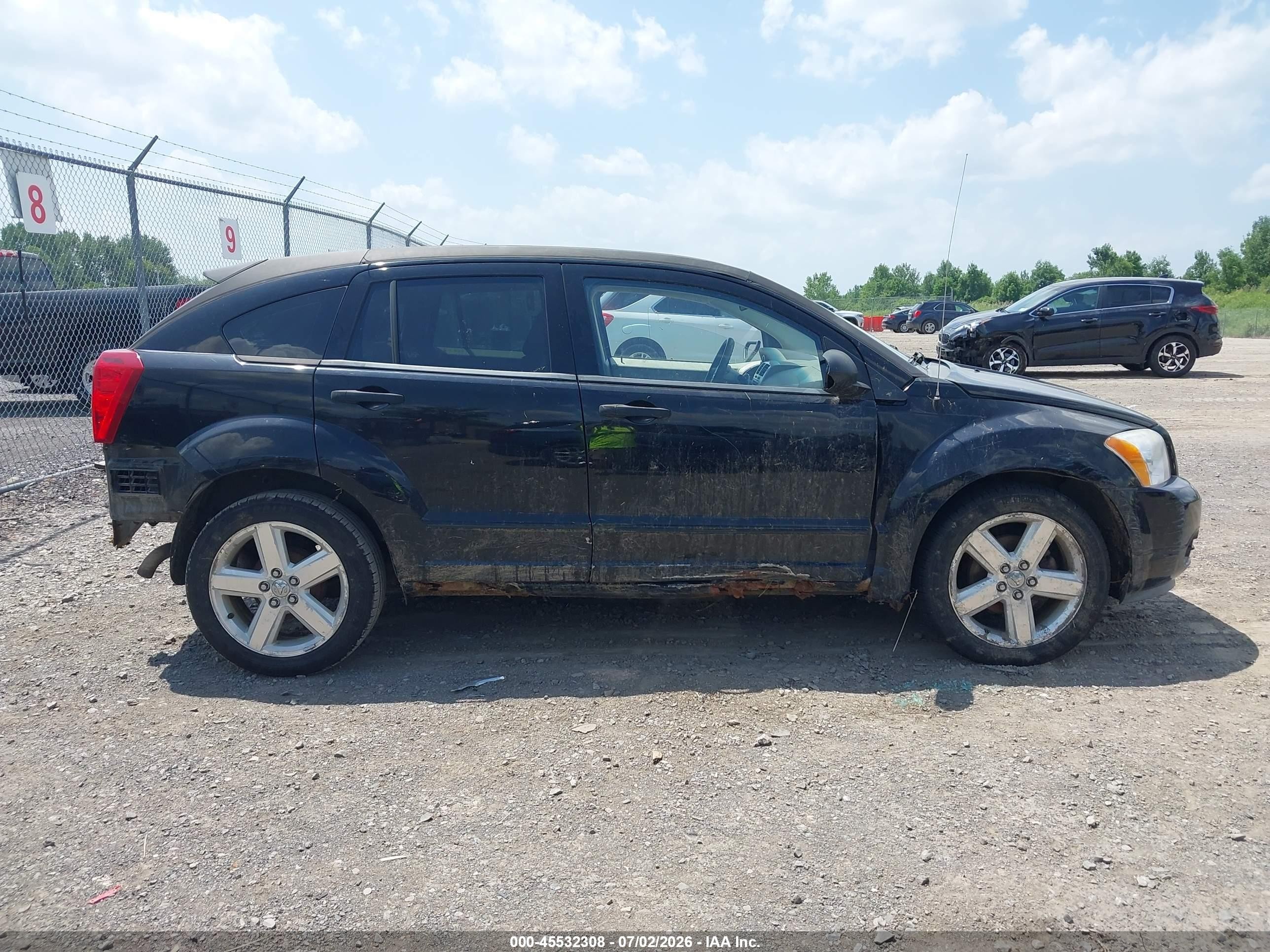2007 Dodge Caliber Sxt Black vin: 1B3HB48B87D186983