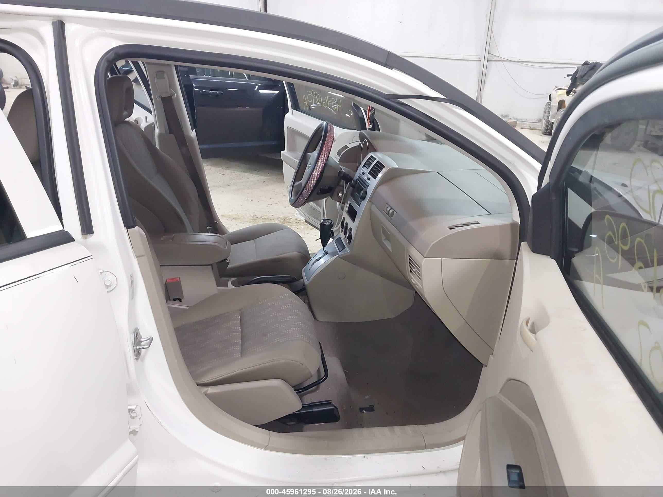 2007 Dodge Caliber Sxt White vin: 1B3HB48BX7D328413