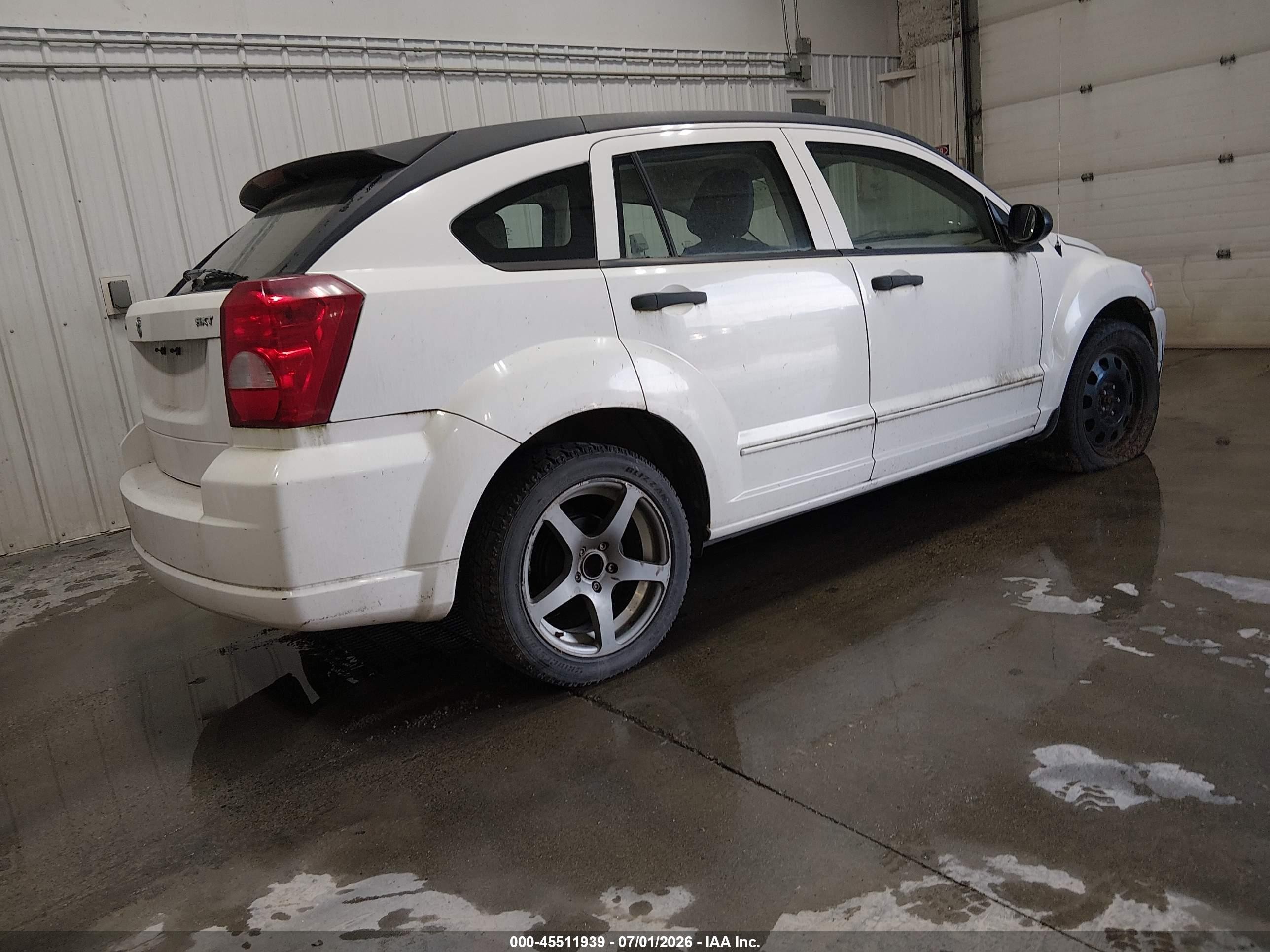 2007 Dodge Caliber Sxt White vin: 1B3HB48BX7D540678
