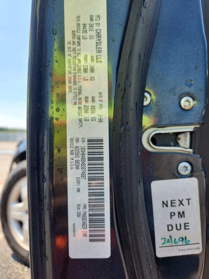 2008 Dodge Caliber Blue vin: 1B3HB48BX8D674687