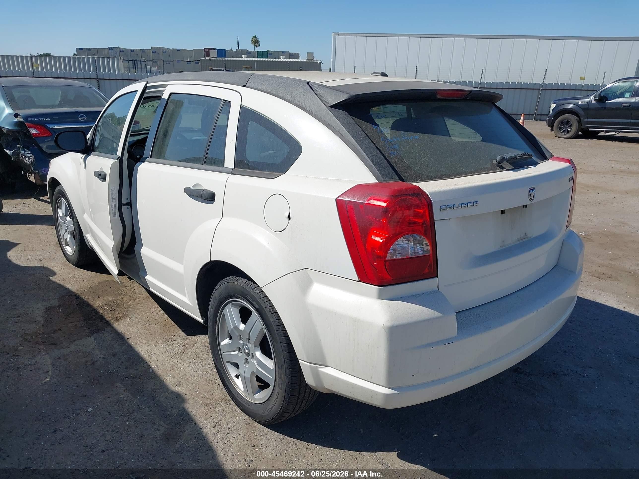 2008 Dodge Caliber Sxt White vin: 1B3HB48BX8D691148