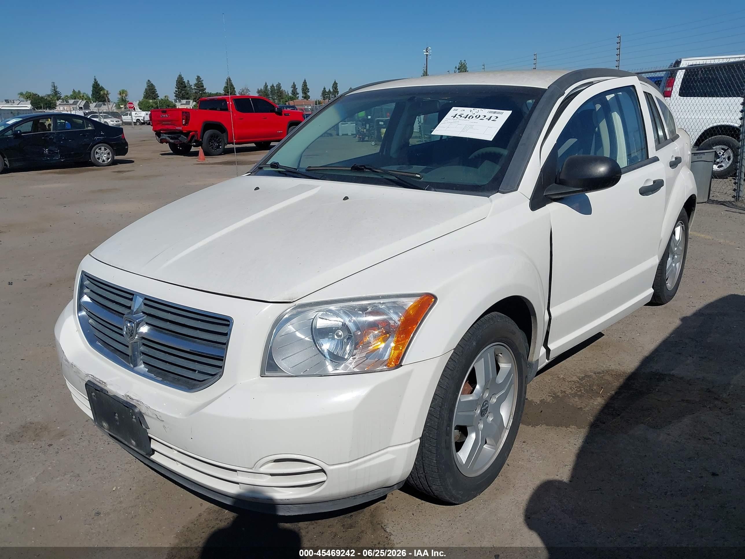 2008 Dodge Caliber Sxt White vin: 1B3HB48BX8D691148