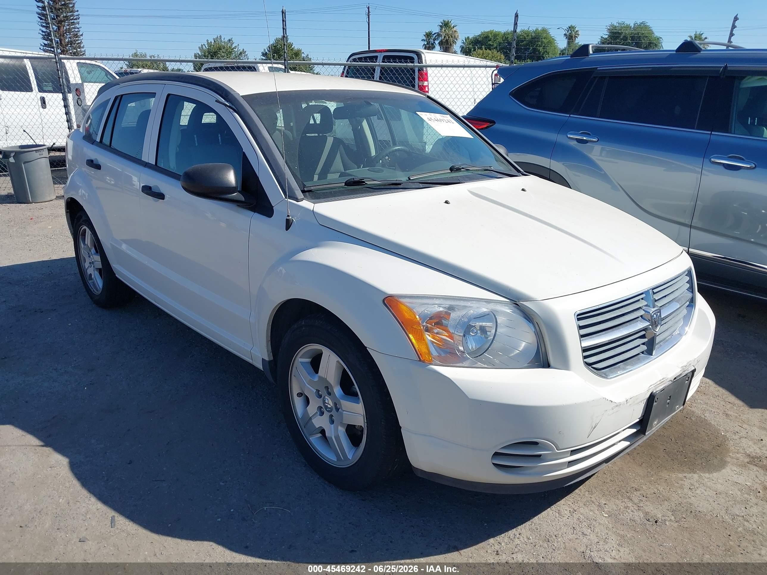 2008 Dodge Caliber Sxt White vin: 1B3HB48BX8D691148