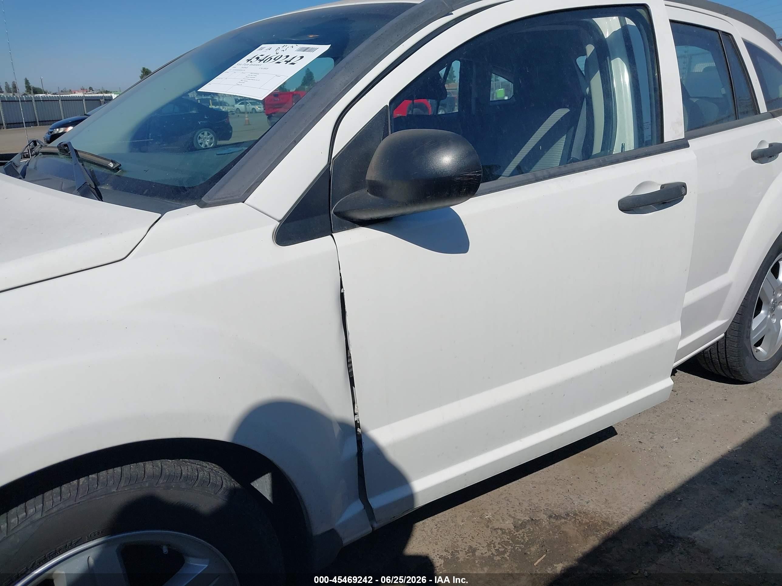 2008 Dodge Caliber Sxt White vin: 1B3HB48BX8D691148