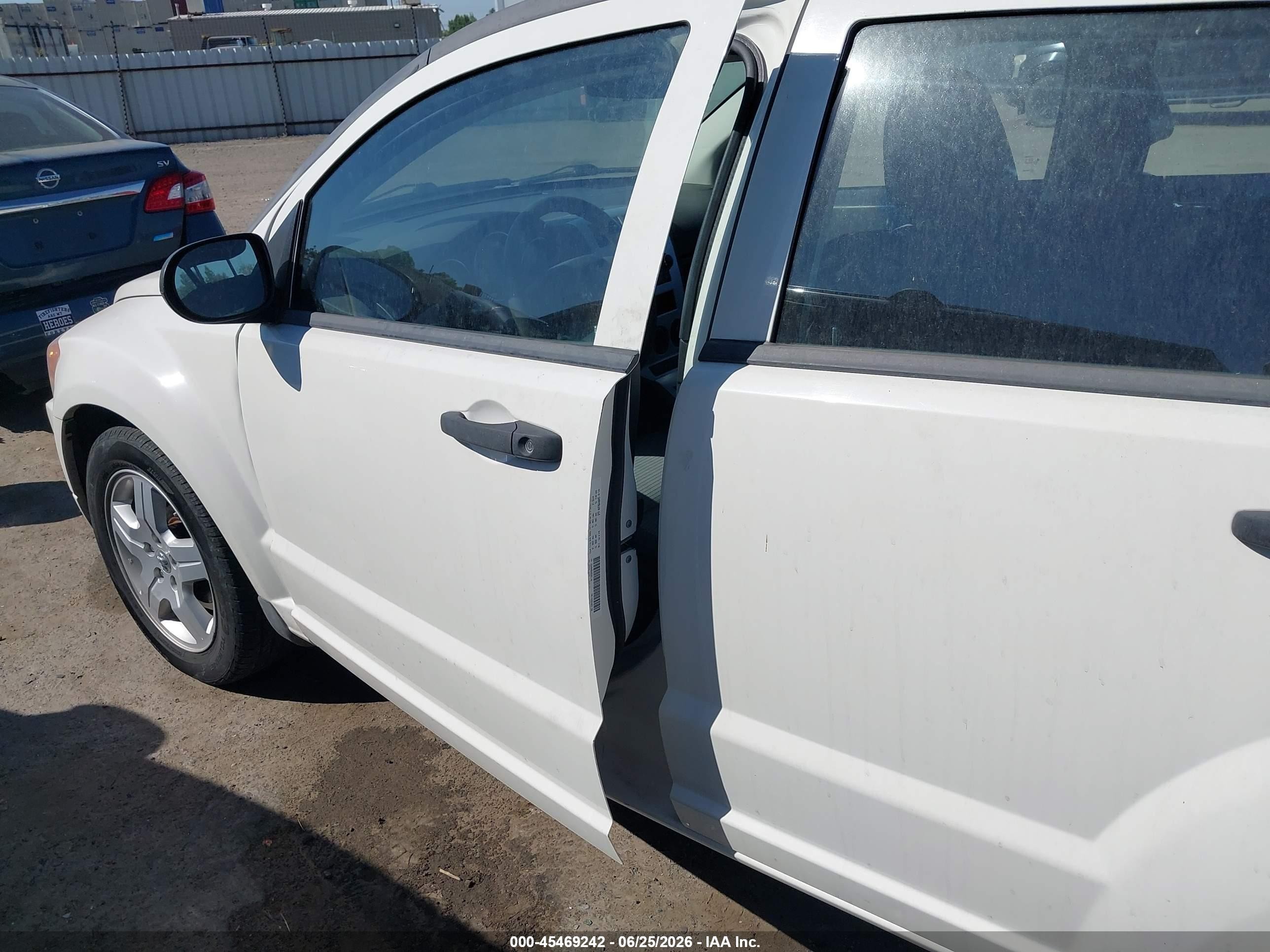 2008 Dodge Caliber Sxt White vin: 1B3HB48BX8D691148