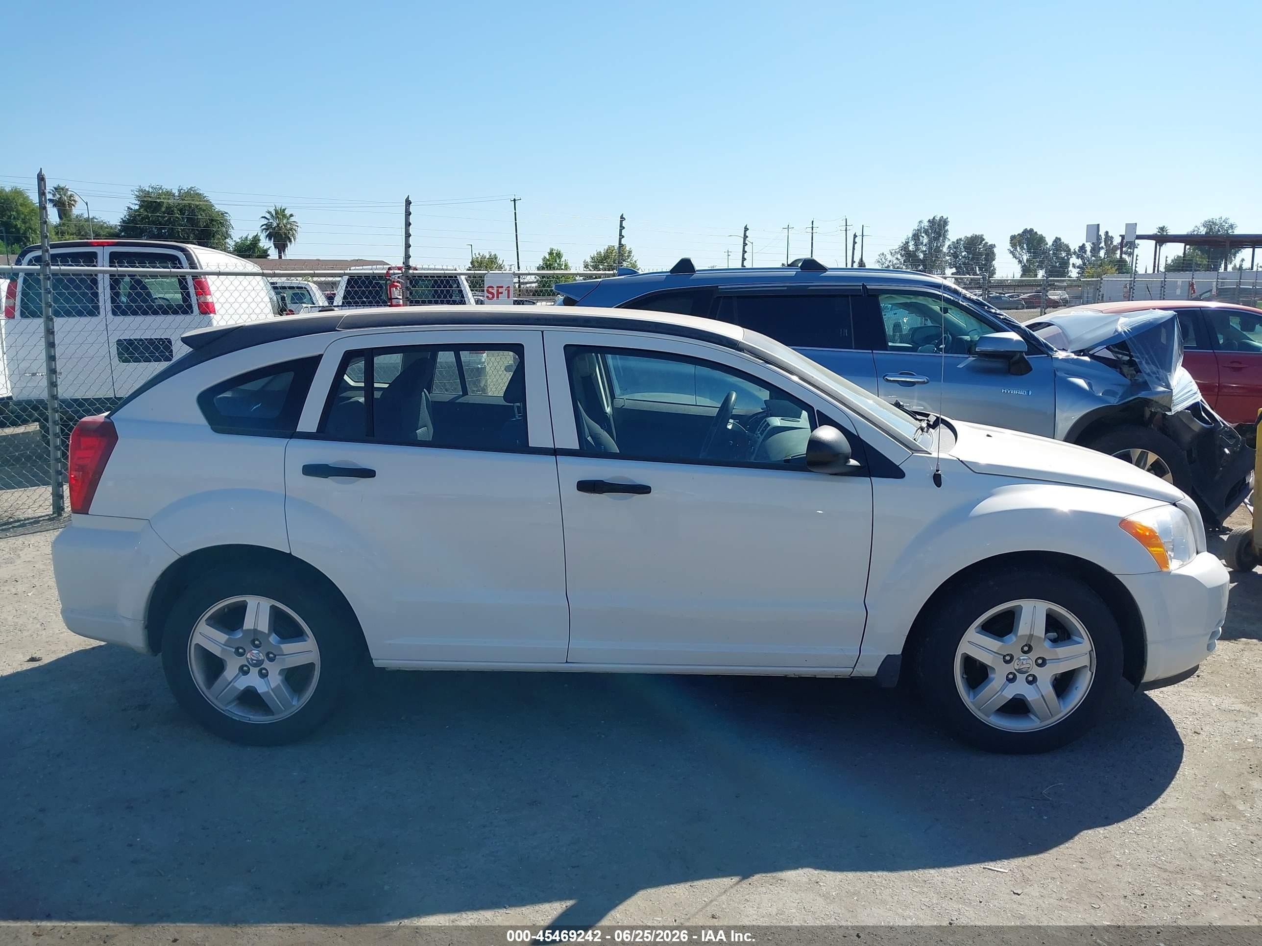 2008 Dodge Caliber Sxt White vin: 1B3HB48BX8D691148