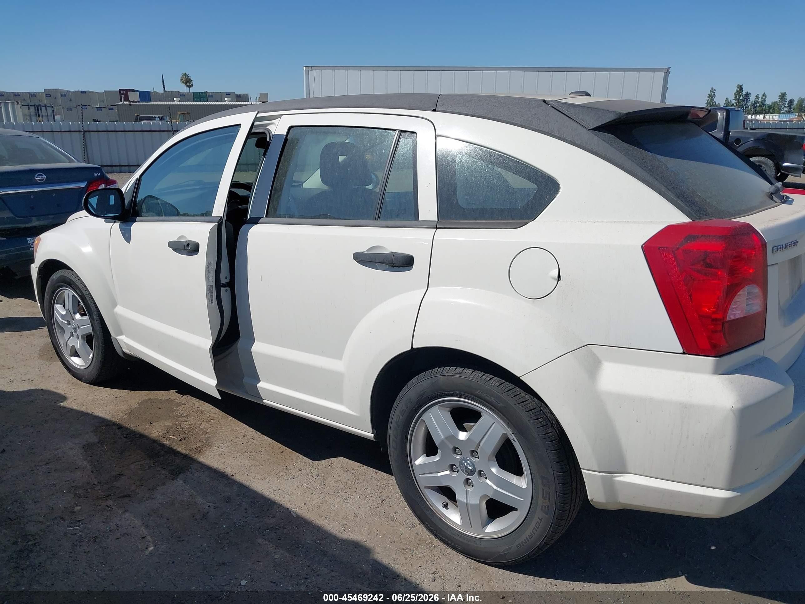 2008 Dodge Caliber Sxt White vin: 1B3HB48BX8D691148