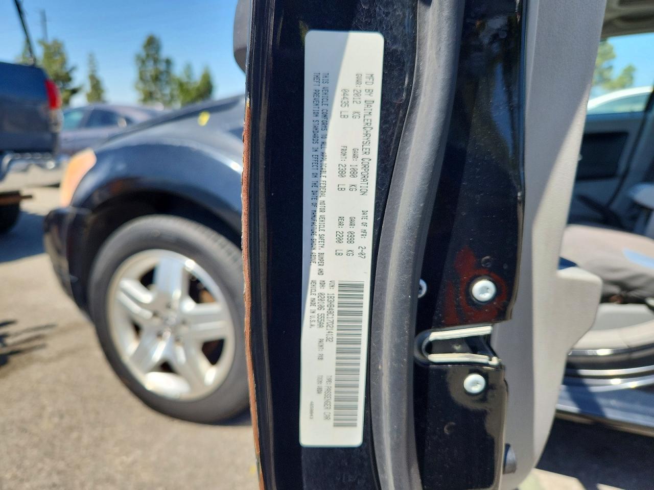 2007 Dodge Caliber Sxt Black vin: 1B3HB48C17D214132