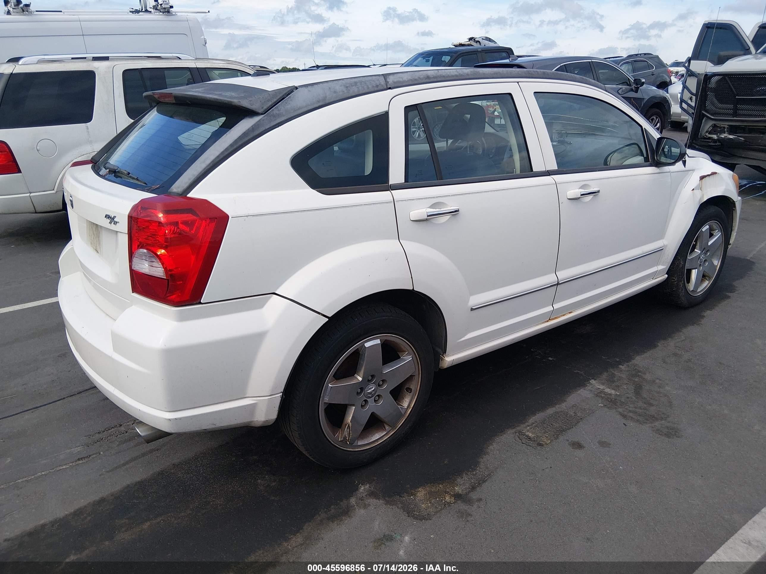 2007 Dodge Caliber R/t White vin: 1B3HB78K57D420966
