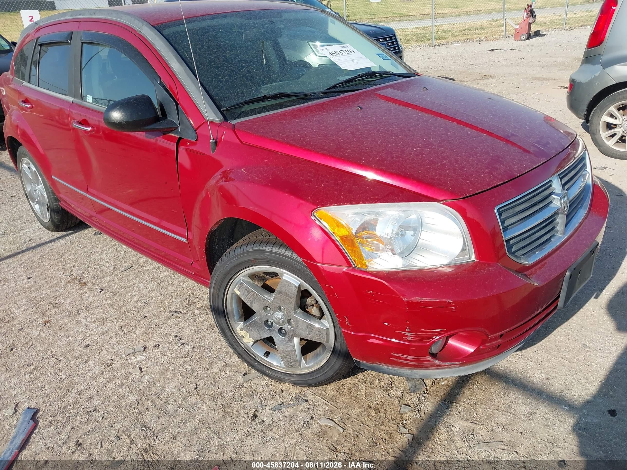 2007 Dodge Caliber R/t Red vin: 1B3HB78K97D160510
