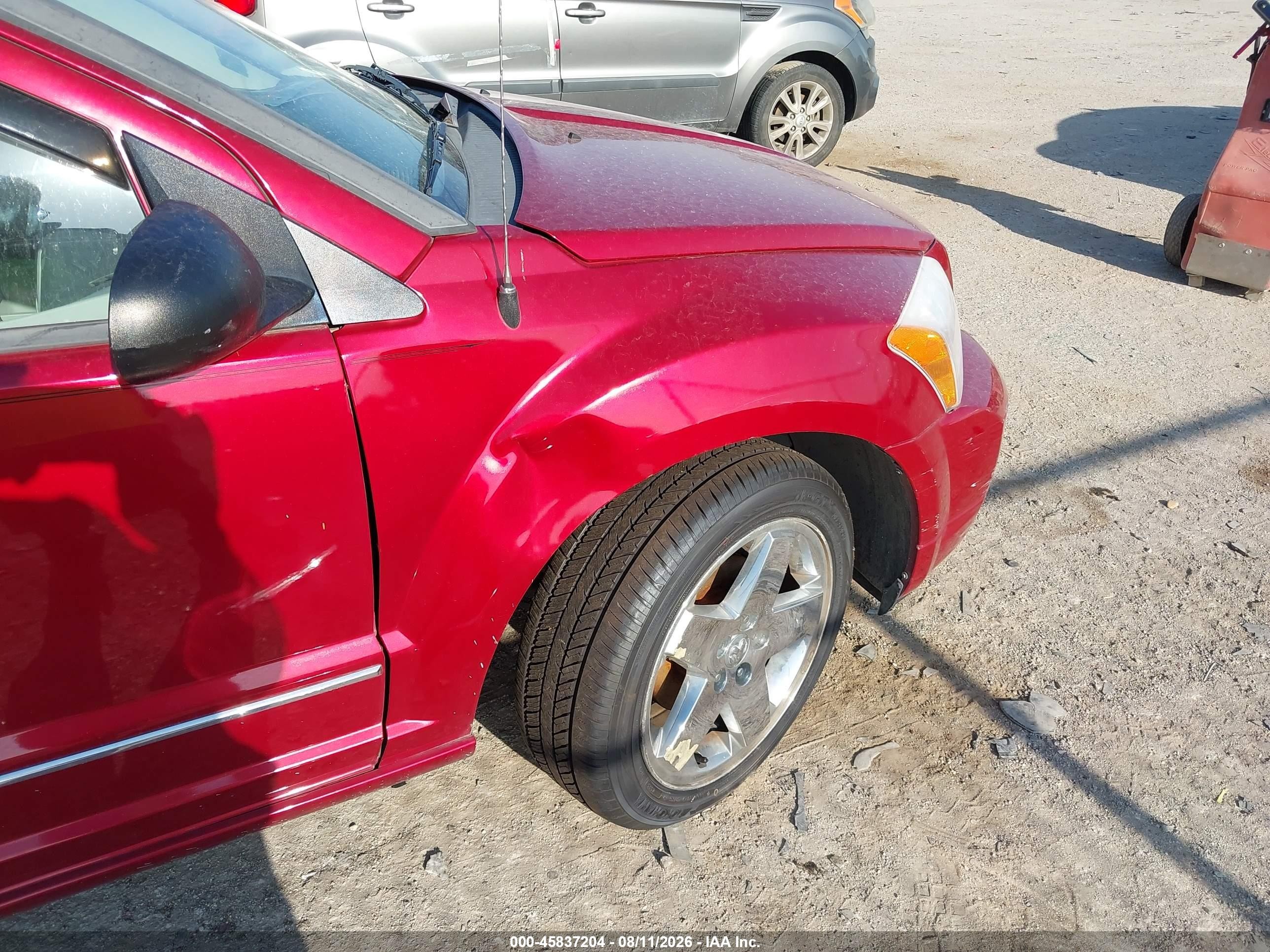 2007 Dodge Caliber R/t Red vin: 1B3HB78K97D160510