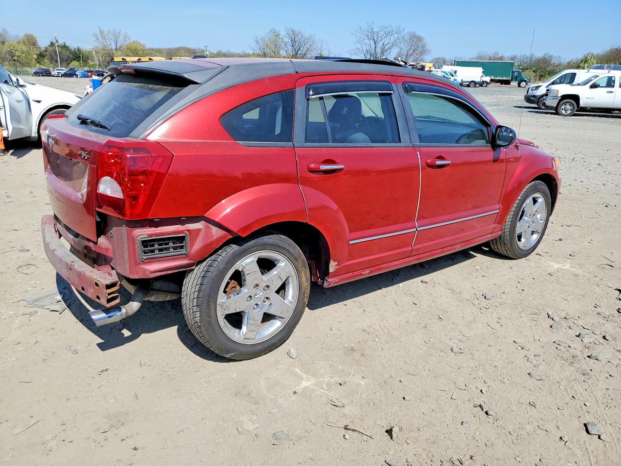 2007 Dodge Caliber R Red vin: 1B3HB78KX7D102549