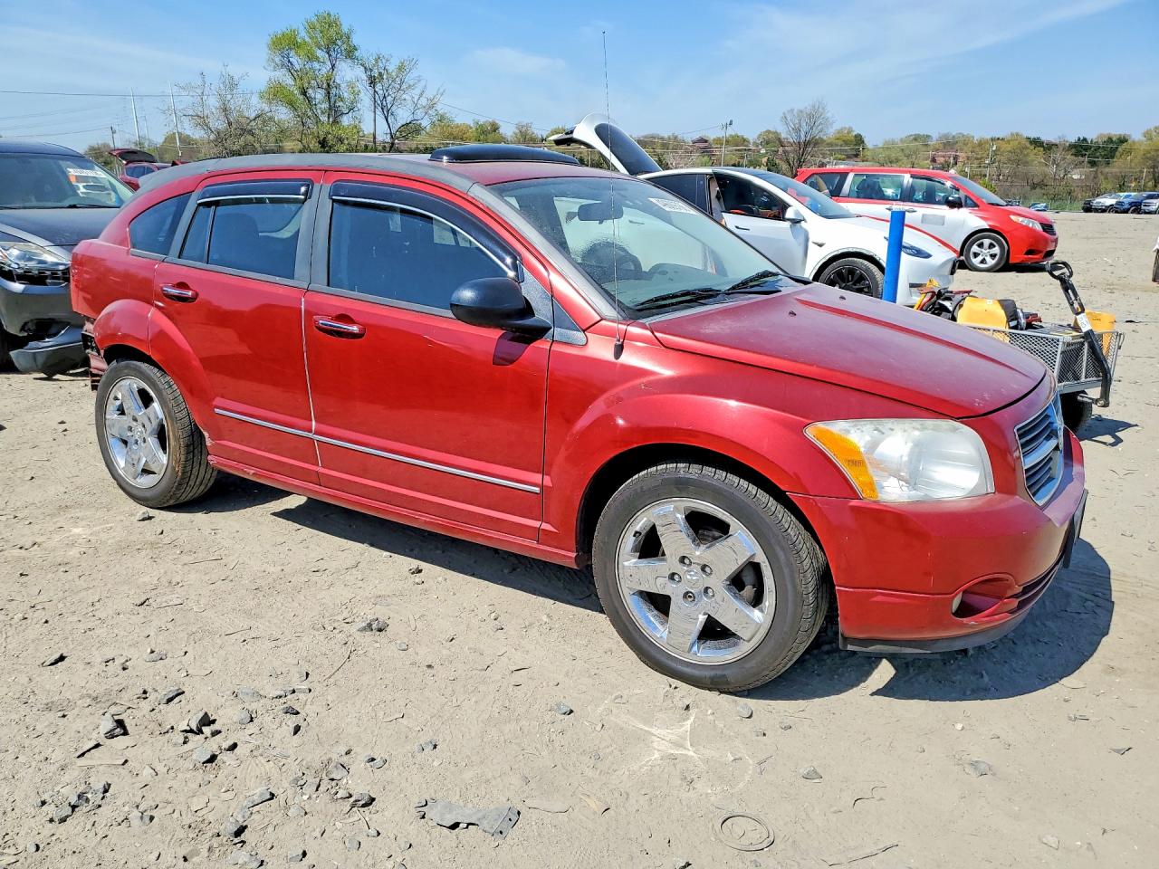 2007 Dodge Caliber R Red vin: 1B3HB78KX7D102549