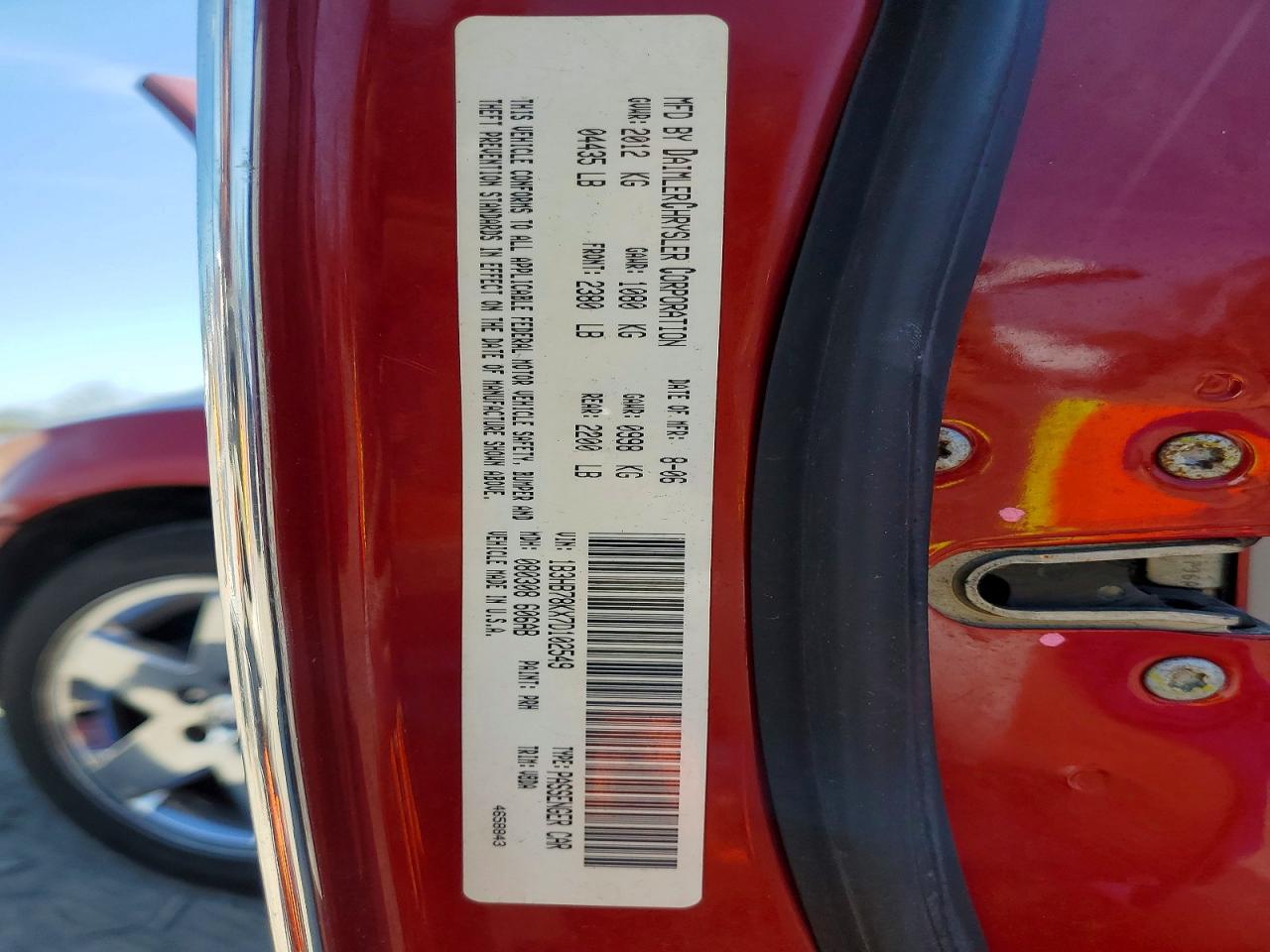 2007 Dodge Caliber R Red vin: 1B3HB78KX7D102549