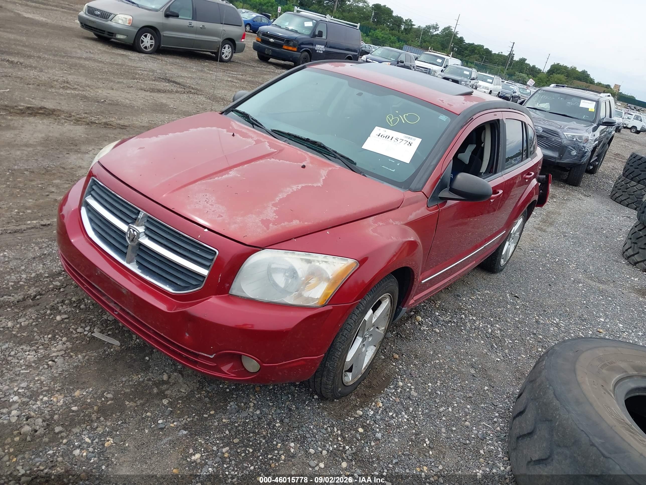2008 Dodge Caliber R/t Red vin: 1B3HE78K08Z590953