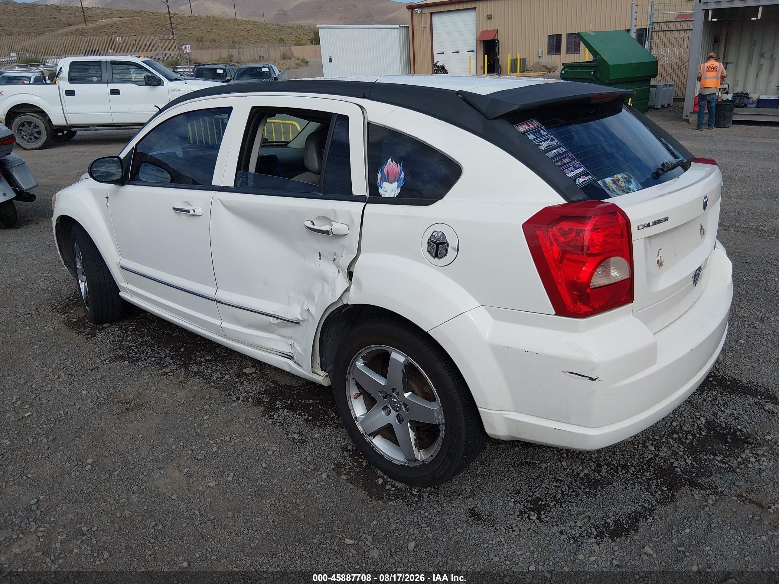 2007 Dodge Caliber R/t White vin: 1B3HE78K67D152811