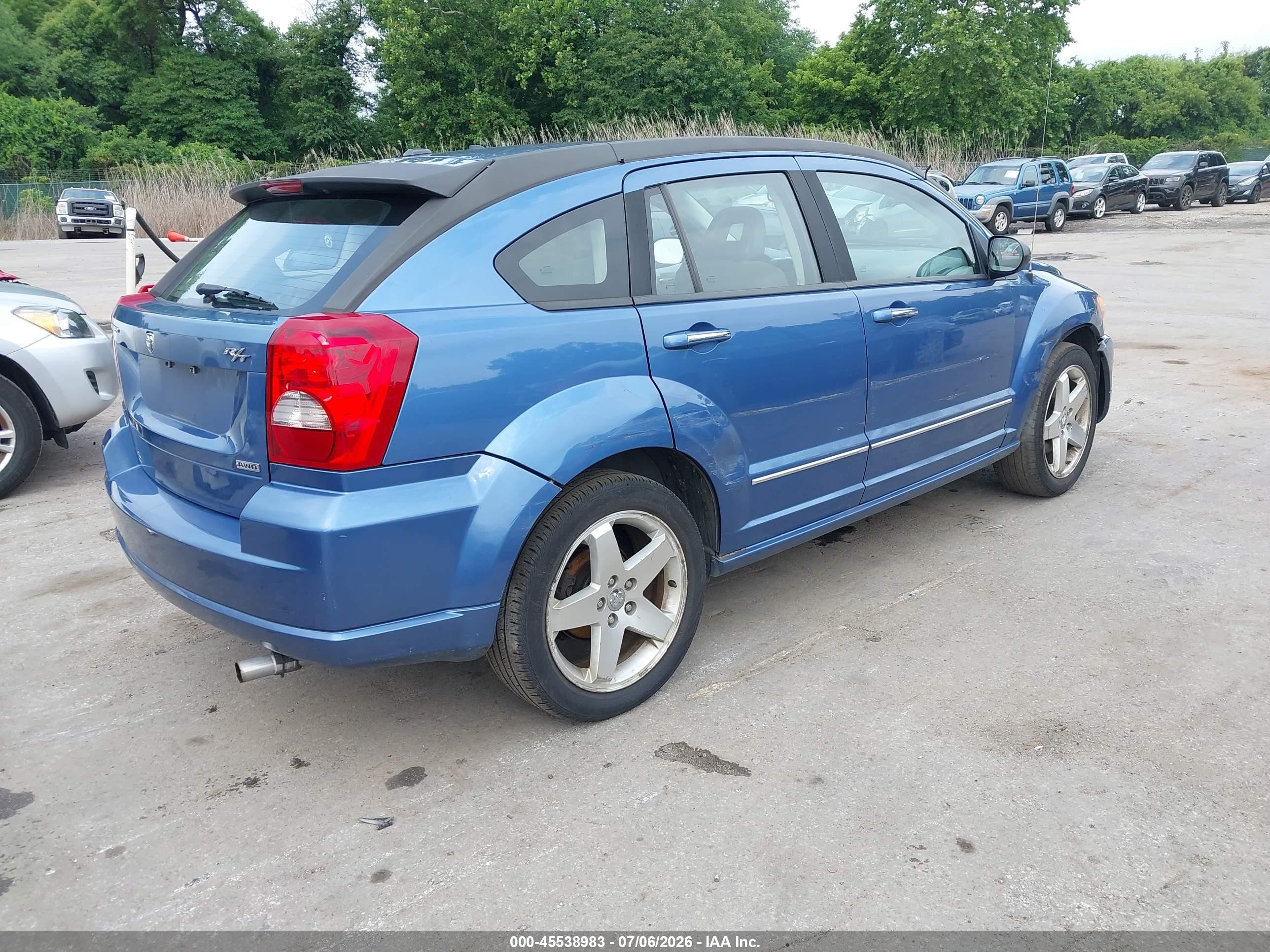 2007 Dodge Caliber R/t Blue vin: 1B3HE78K67D153232