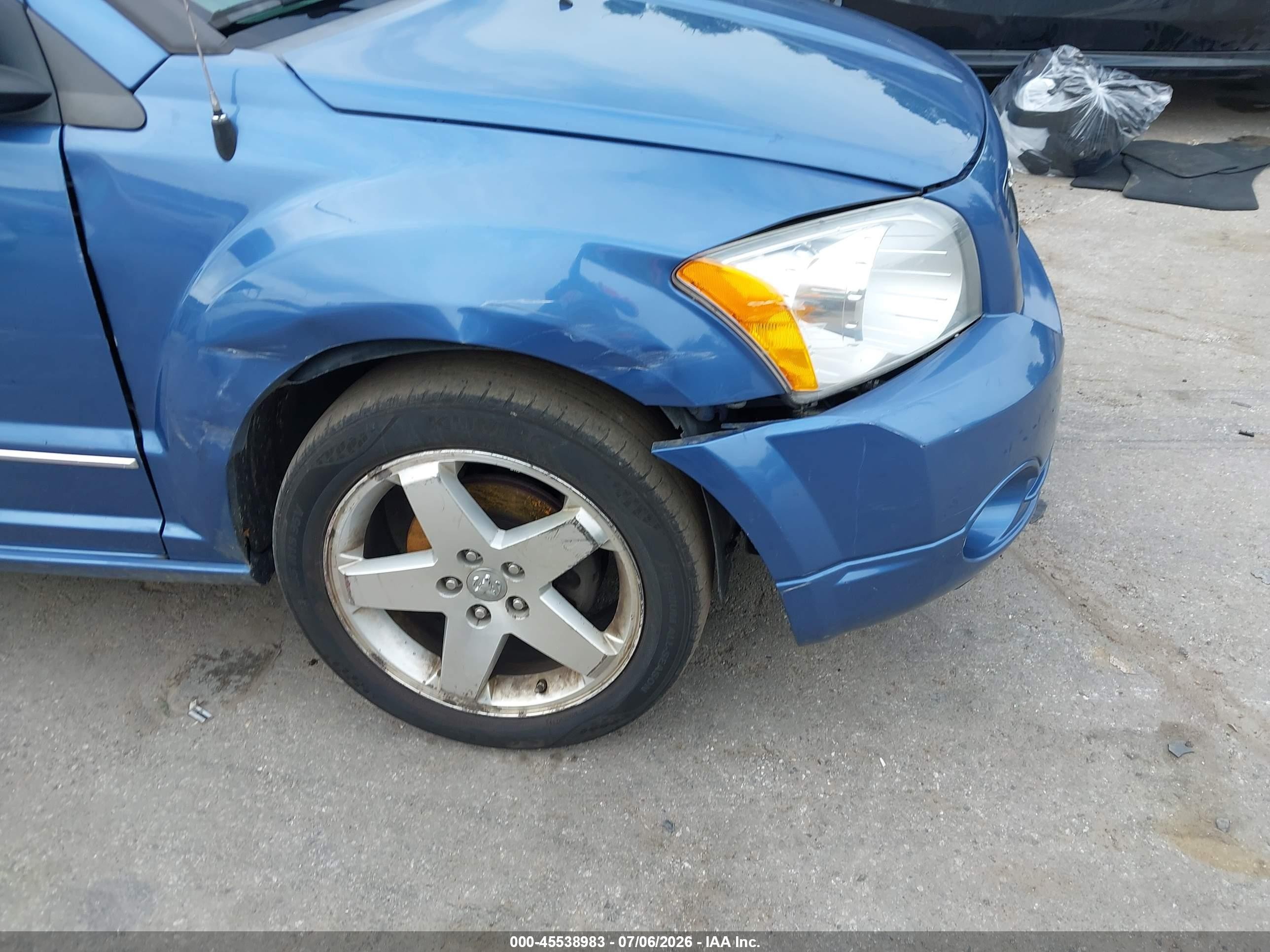 2007 Dodge Caliber R/t Blue vin: 1B3HE78K67D153232