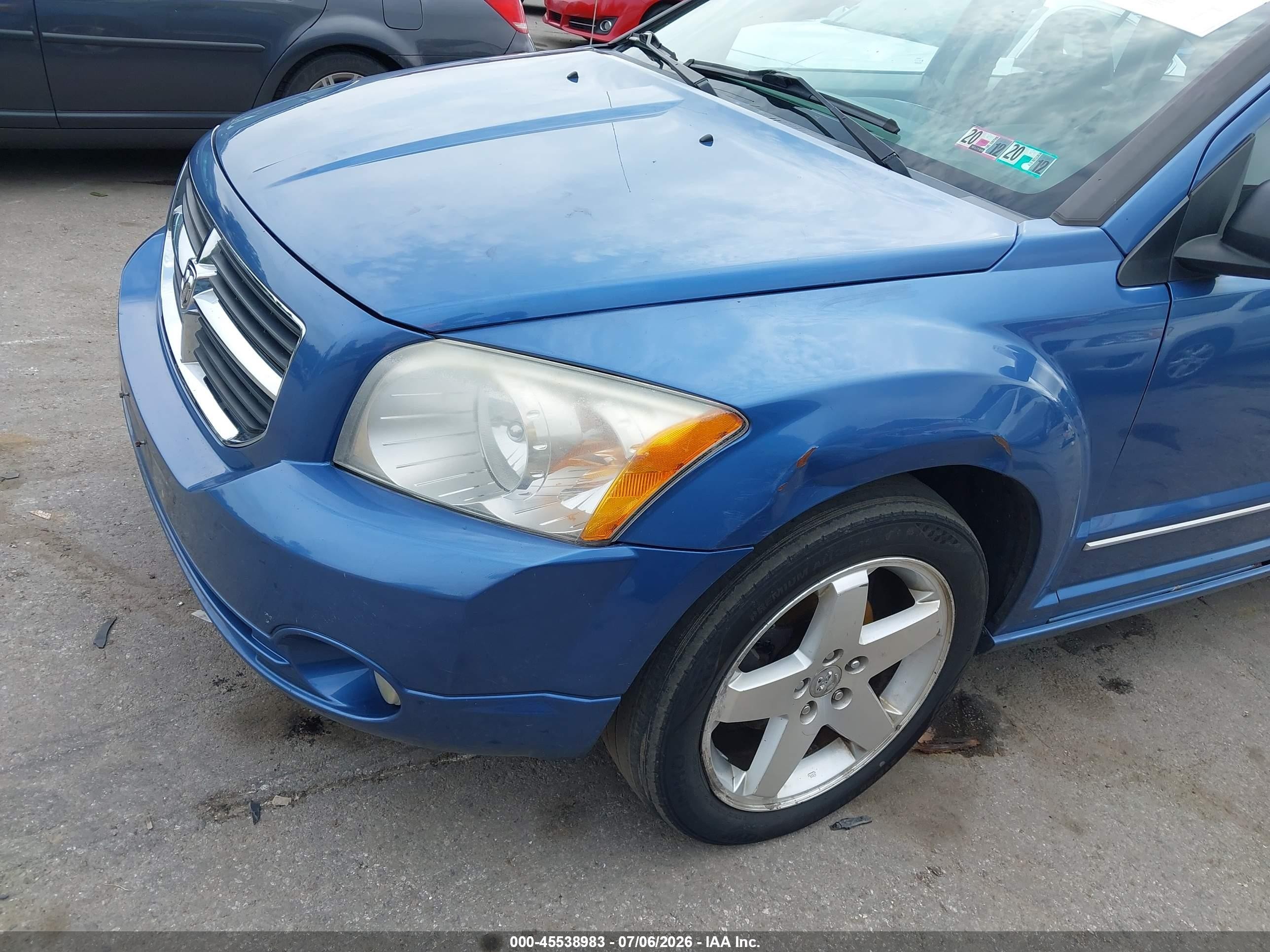 2007 Dodge Caliber R/t Blue vin: 1B3HE78K67D153232