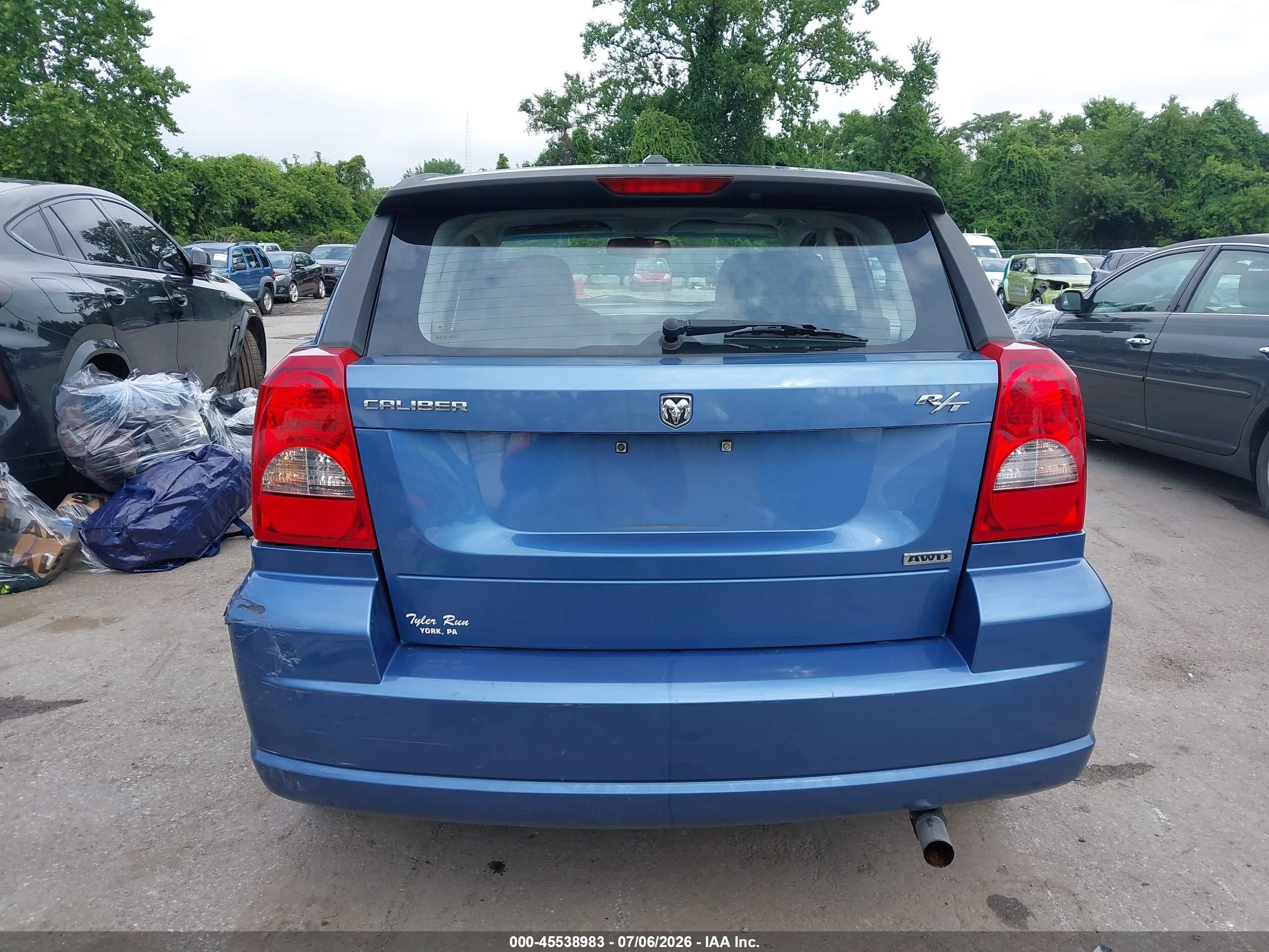 2007 Dodge Caliber R/t Blue vin: 1B3HE78K67D153232
