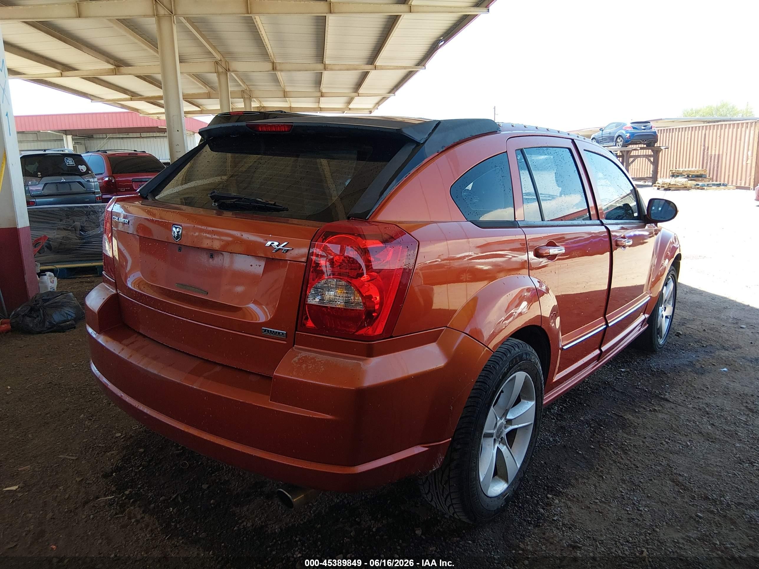 2007 Dodge Caliber R/t Оранжевый vin: 1B3HE78K67D185291