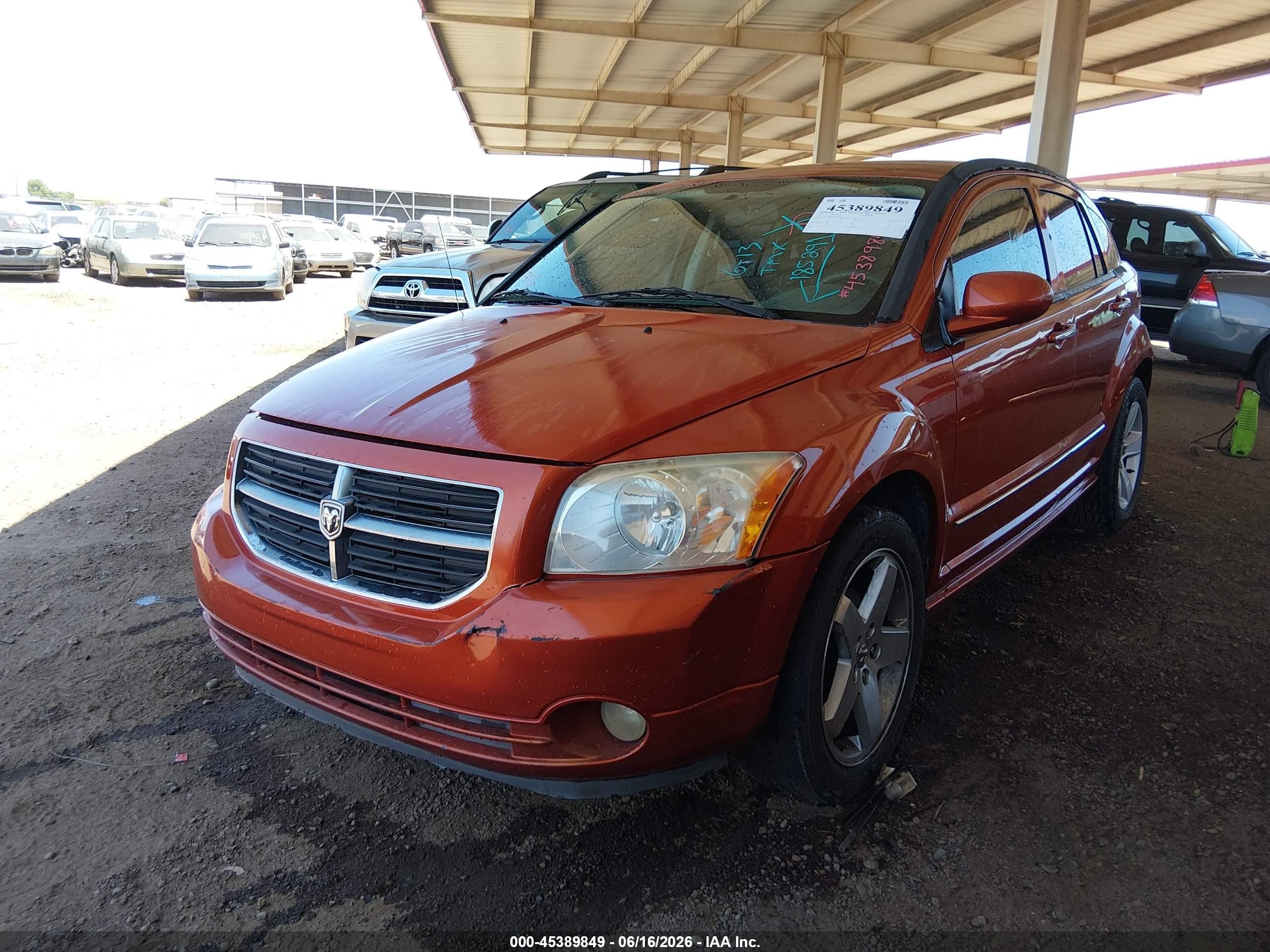 2007 Dodge Caliber R/t Оранжевый vin: 1B3HE78K67D185291
