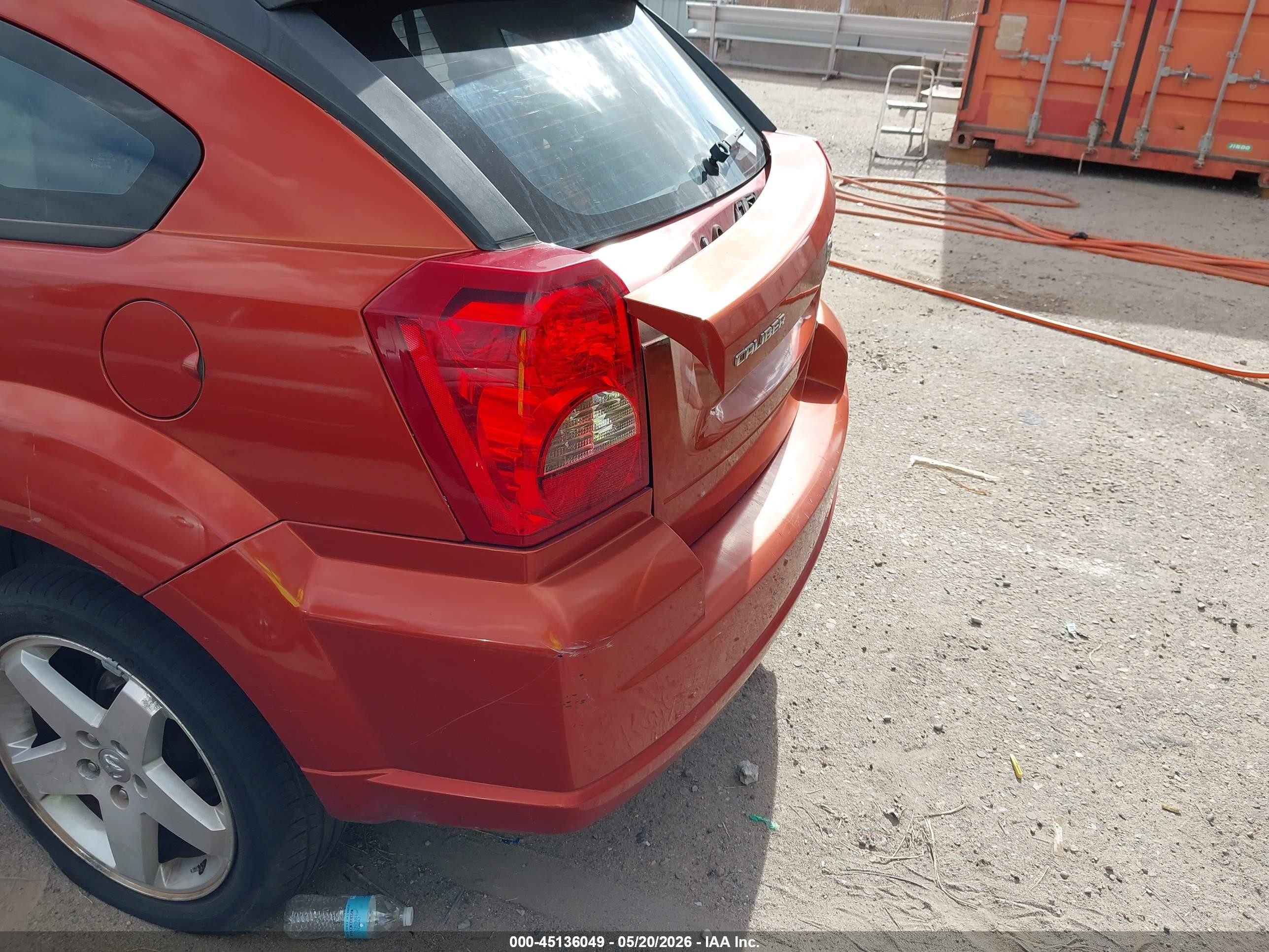 2007 Dodge Caliber R/t Orange vin: 1B3HE78K97D235956