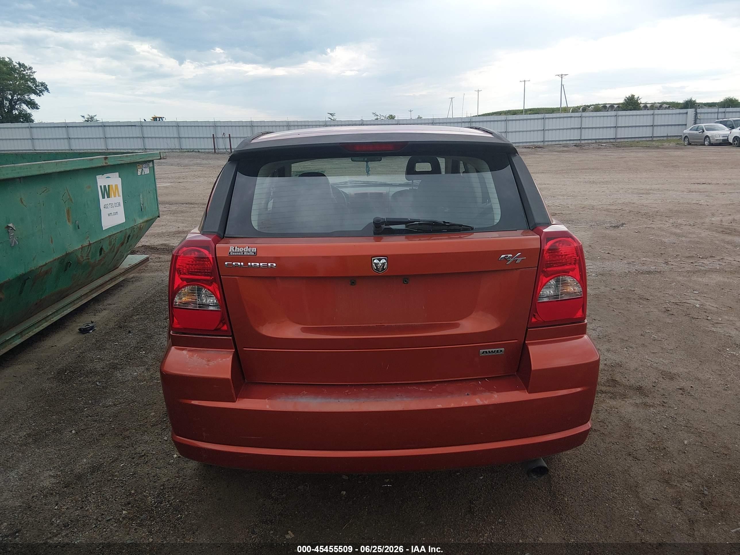 2007 Dodge Caliber R/t Orange vin: 1B3HE78KX7D351537
