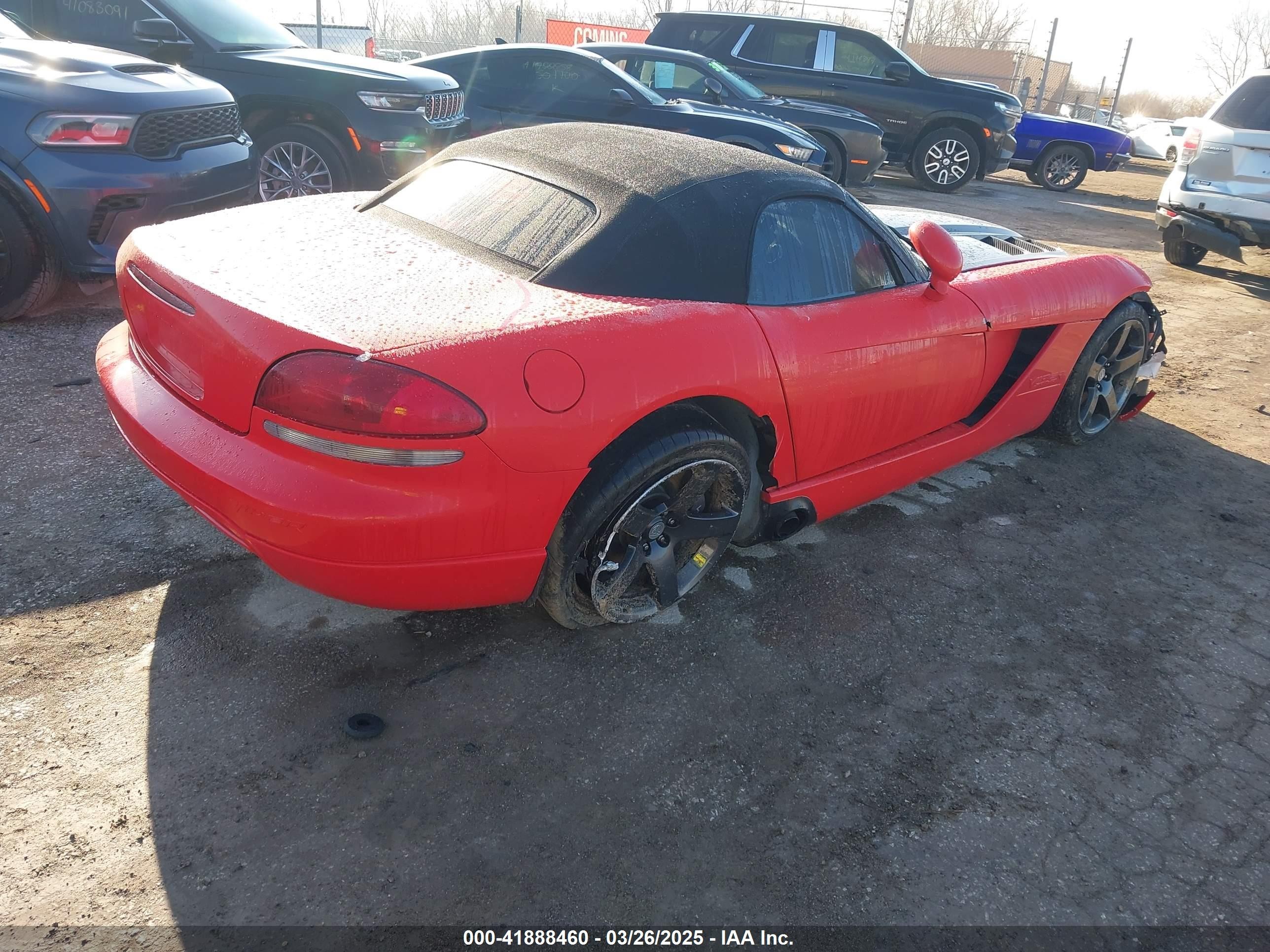 2003 Dodge Viper Srt10 Красный vin: 1B3JR65Z93V501076