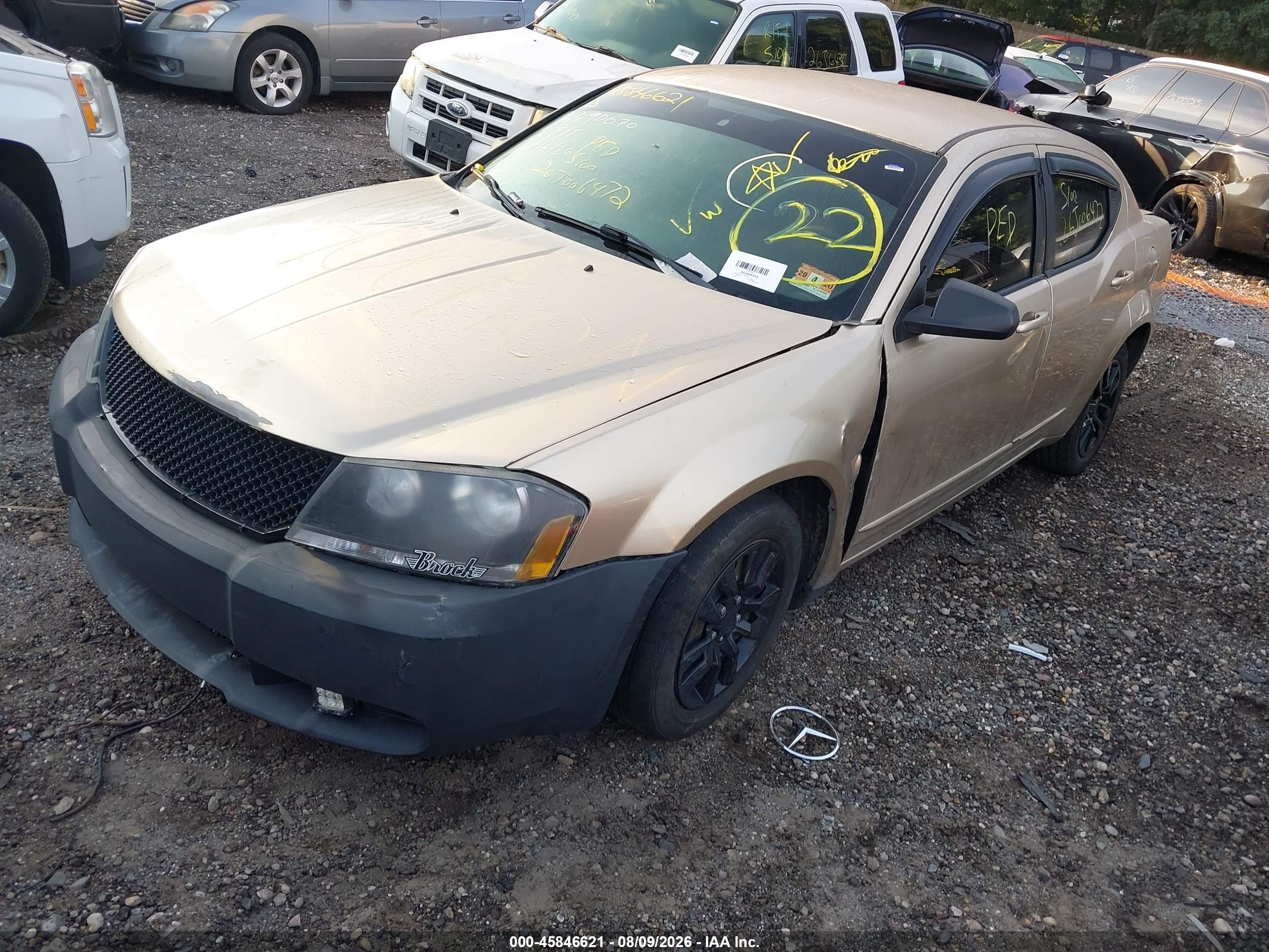 2009 Dodge Avenger Se/sxt Gold vin: 1B3LC46B09N558503