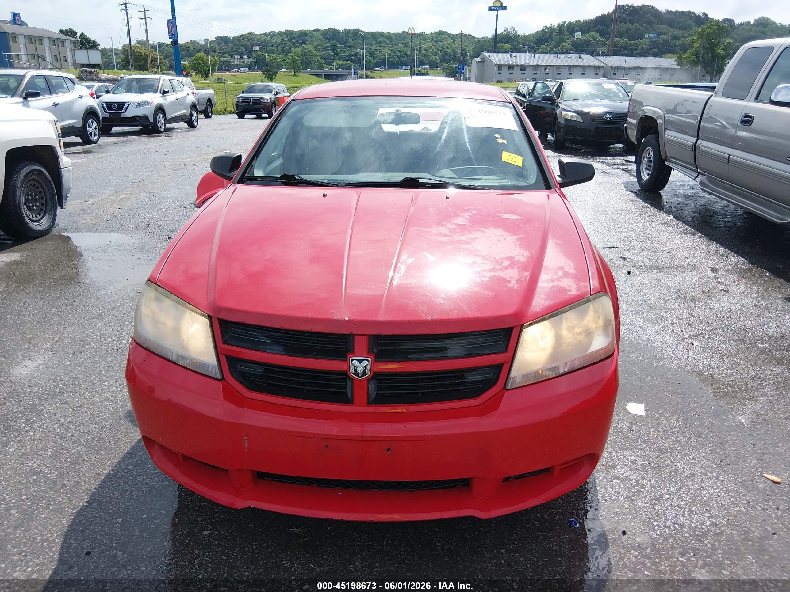 2009 Dodge Avenger Se/sxt Red vin: 1B3LC46B39N562626