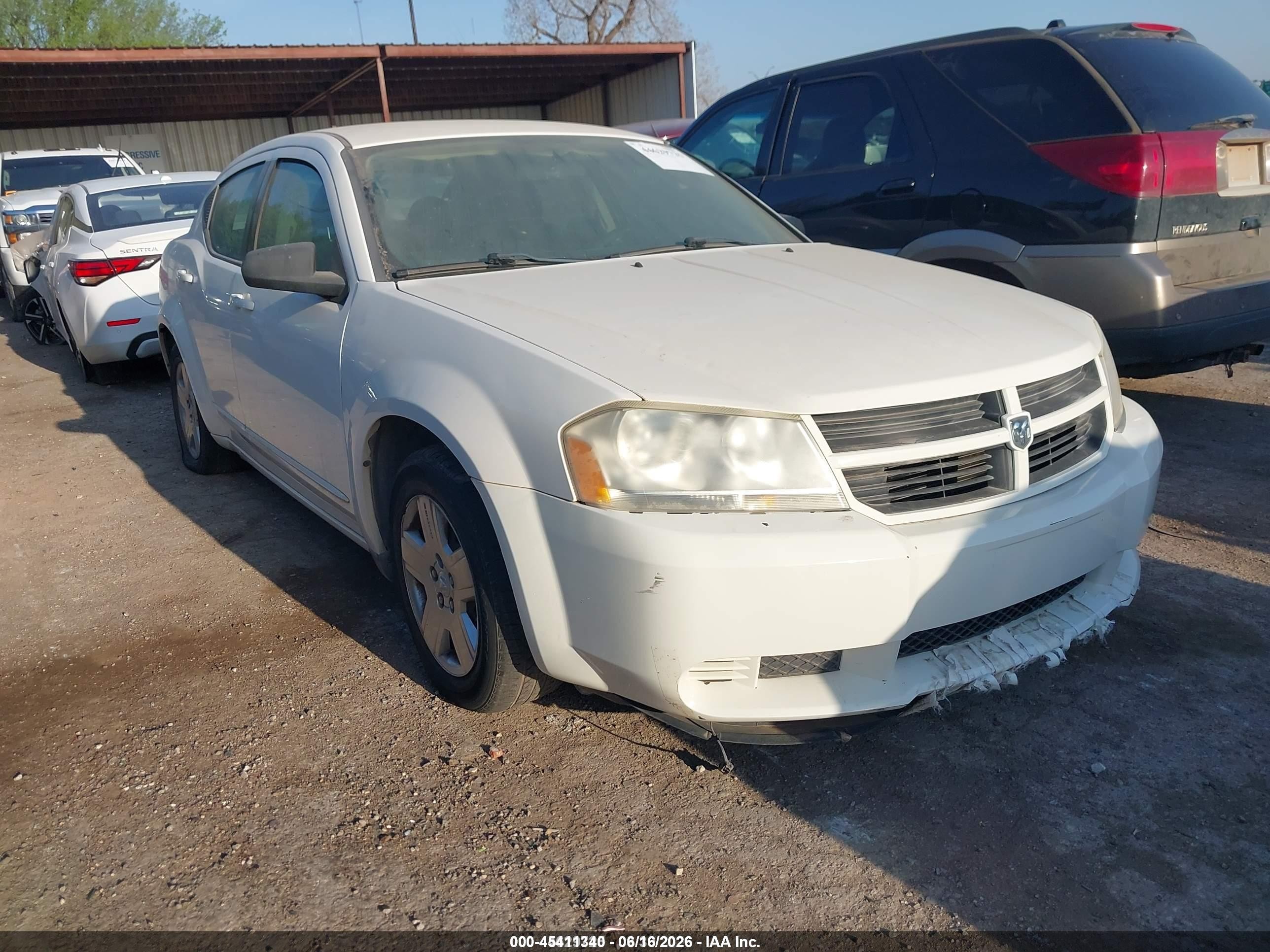 2009 Dodge Avenger Se/sxt White vin: 1B3LC46B49N518926
