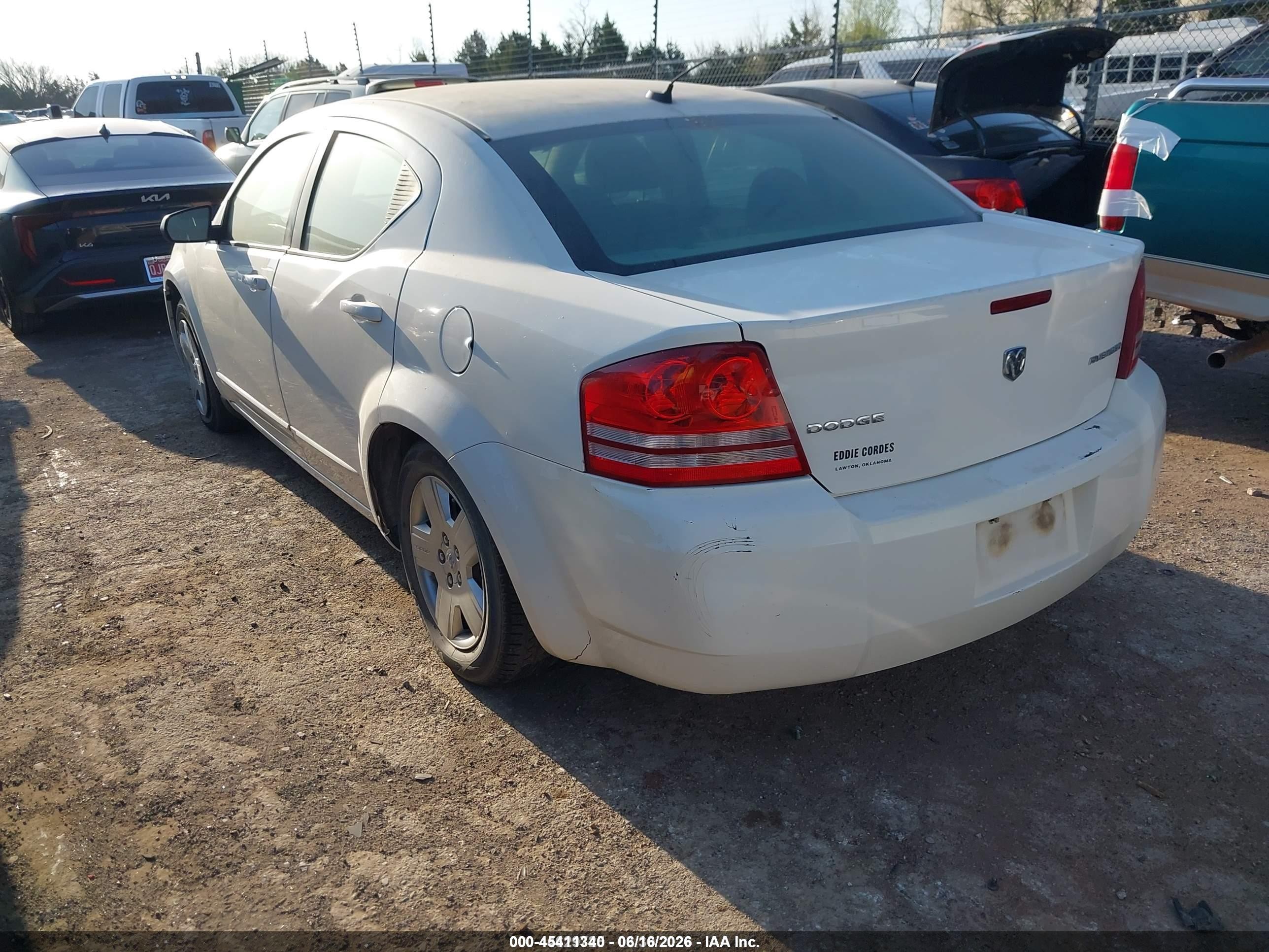2009 Dodge Avenger Se/sxt White vin: 1B3LC46B49N518926